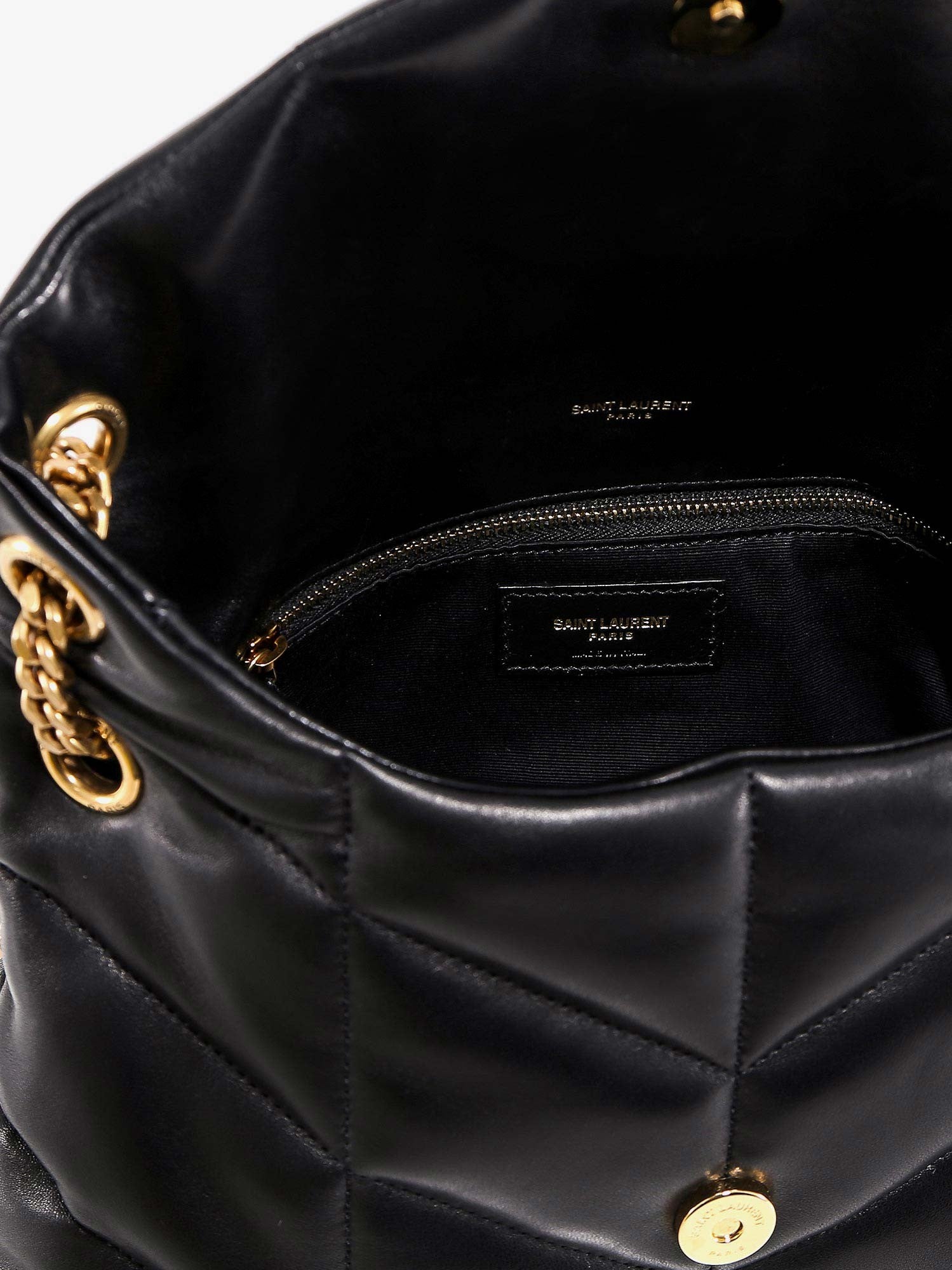 Saint Laurent Loulou puffer leather shoulder bag with metal monogram