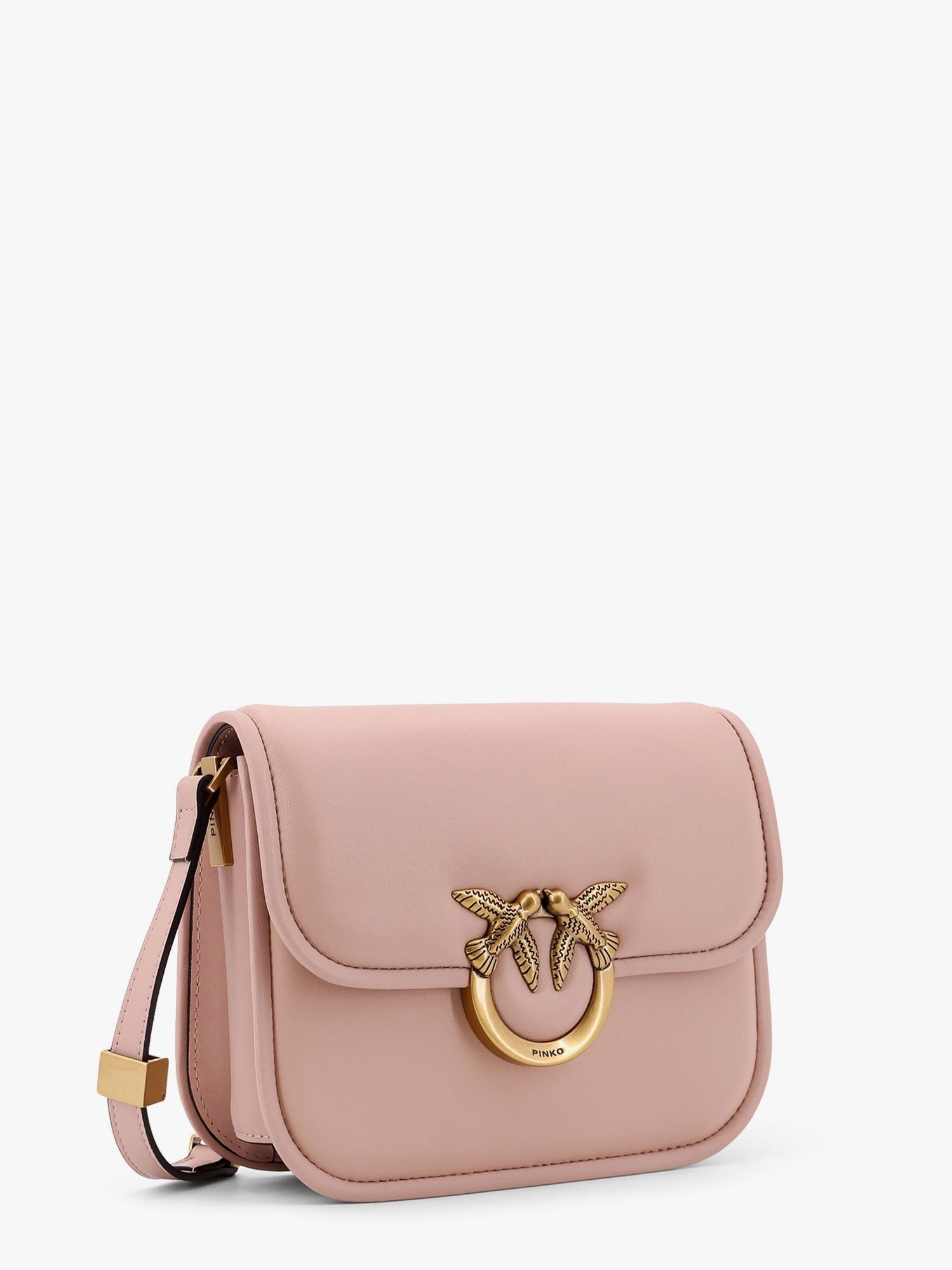 Pinko Love Box leather crossbody bag