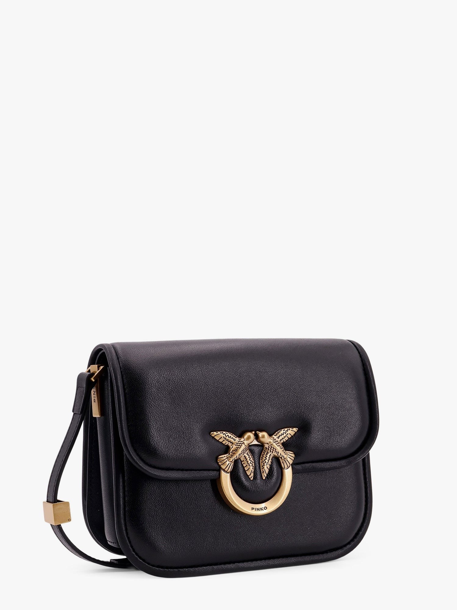 Pinko Love Box leather crossbody bag