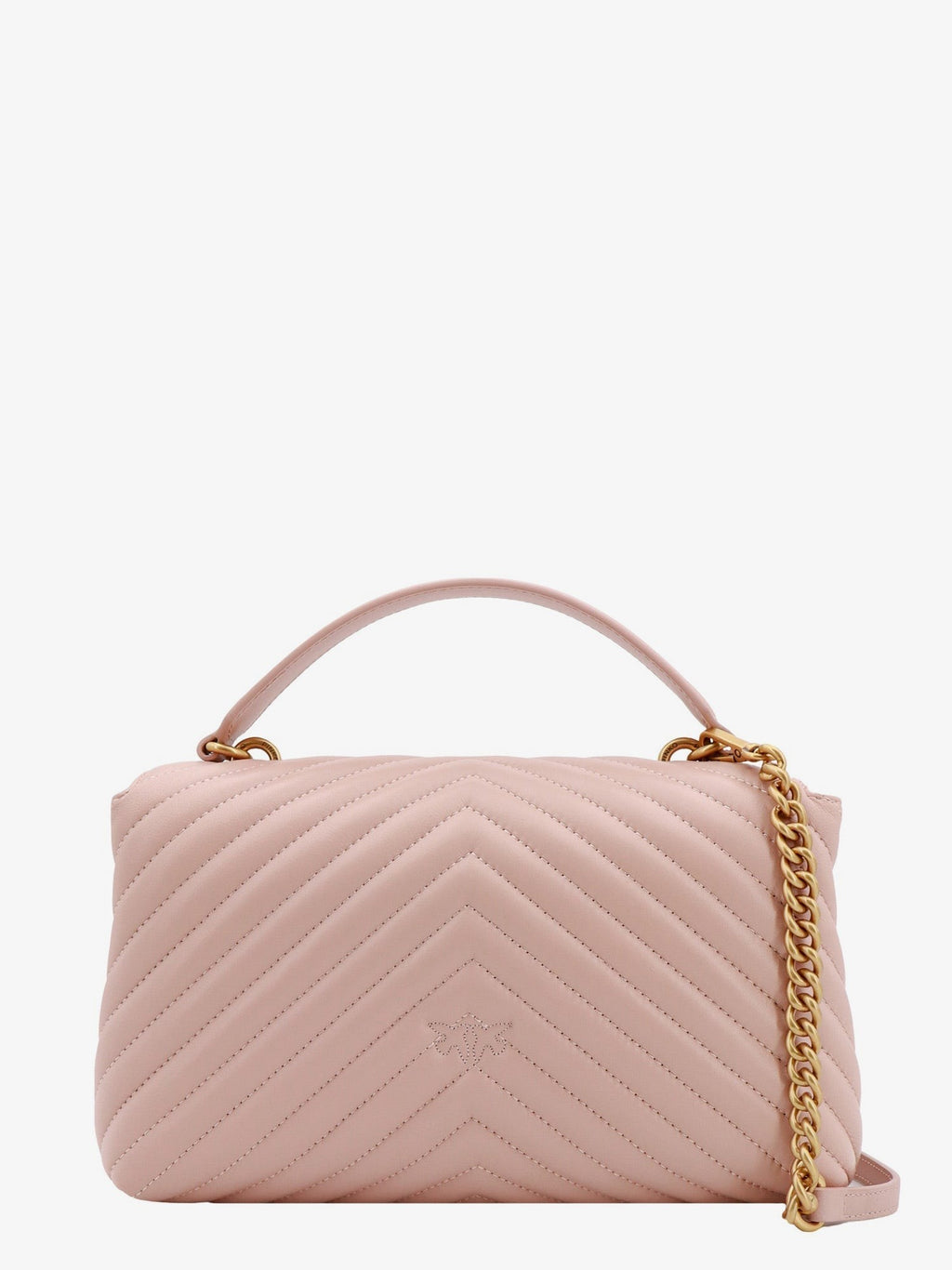 Pinko Love lady matelassé leather handbag with love birds buckle