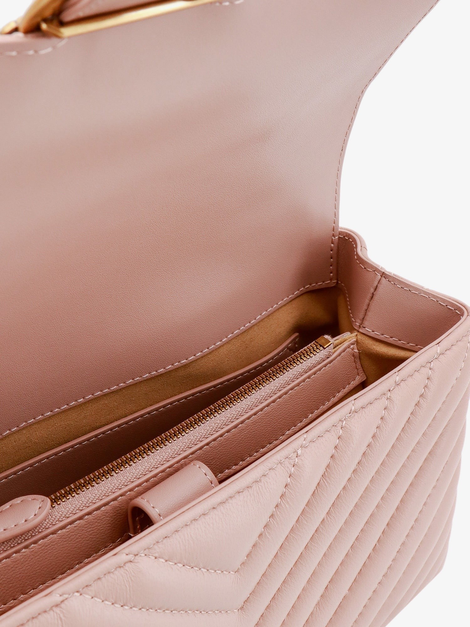 Pinko Love lady matelassé leather handbag with love birds buckle