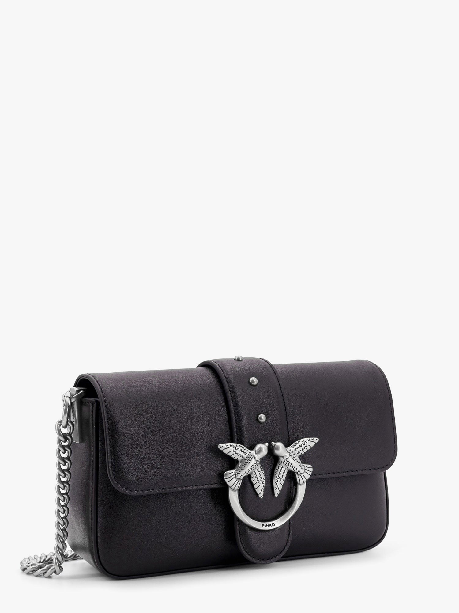 Pinko Love one mini leather shoulder bag