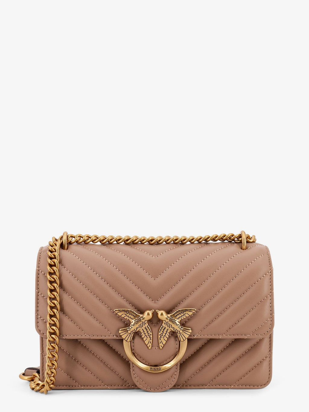 Pinko Love One Mini matelassé leather shoulder bag