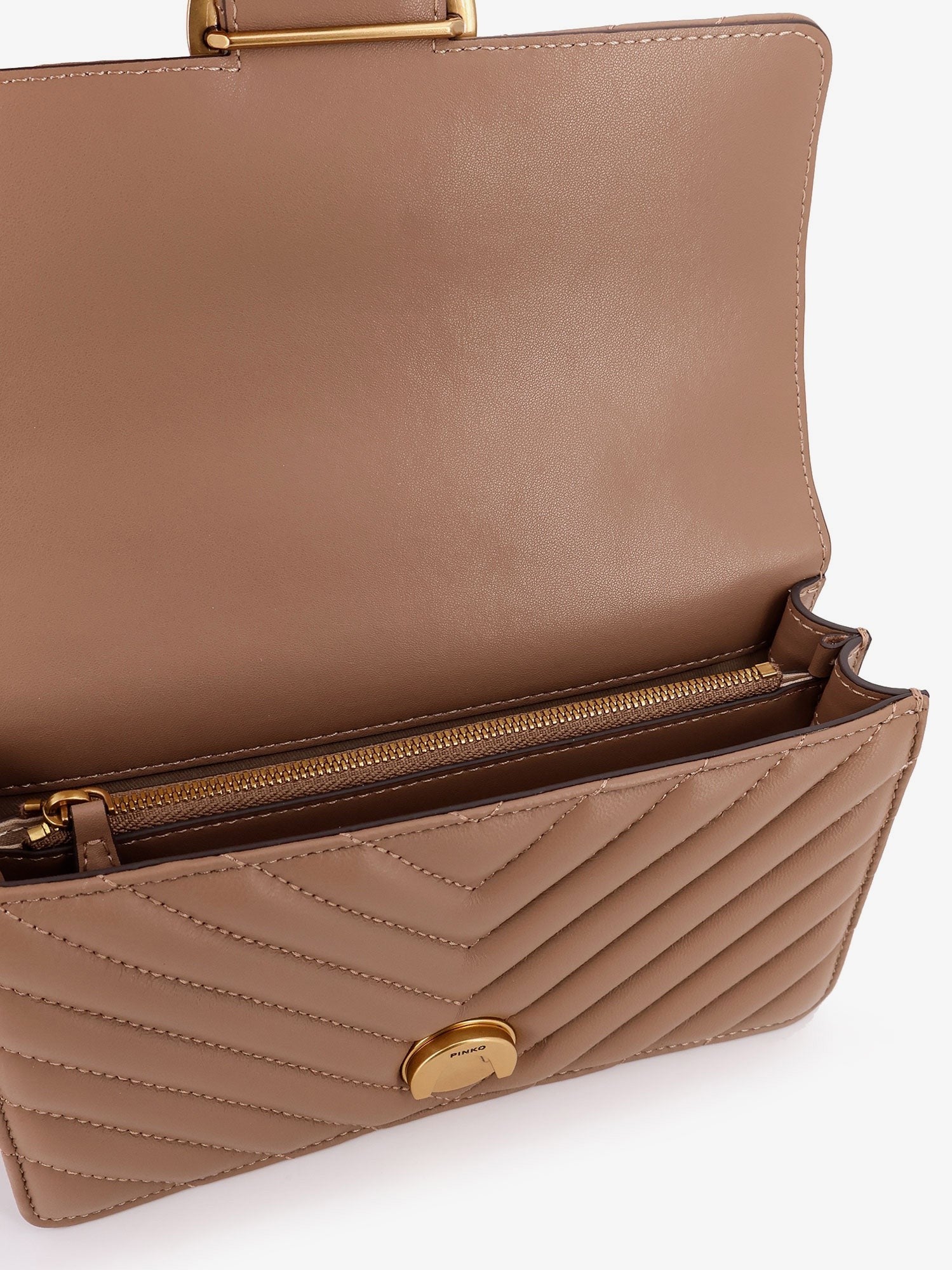 Pinko Love One Mini matelassé leather shoulder bag