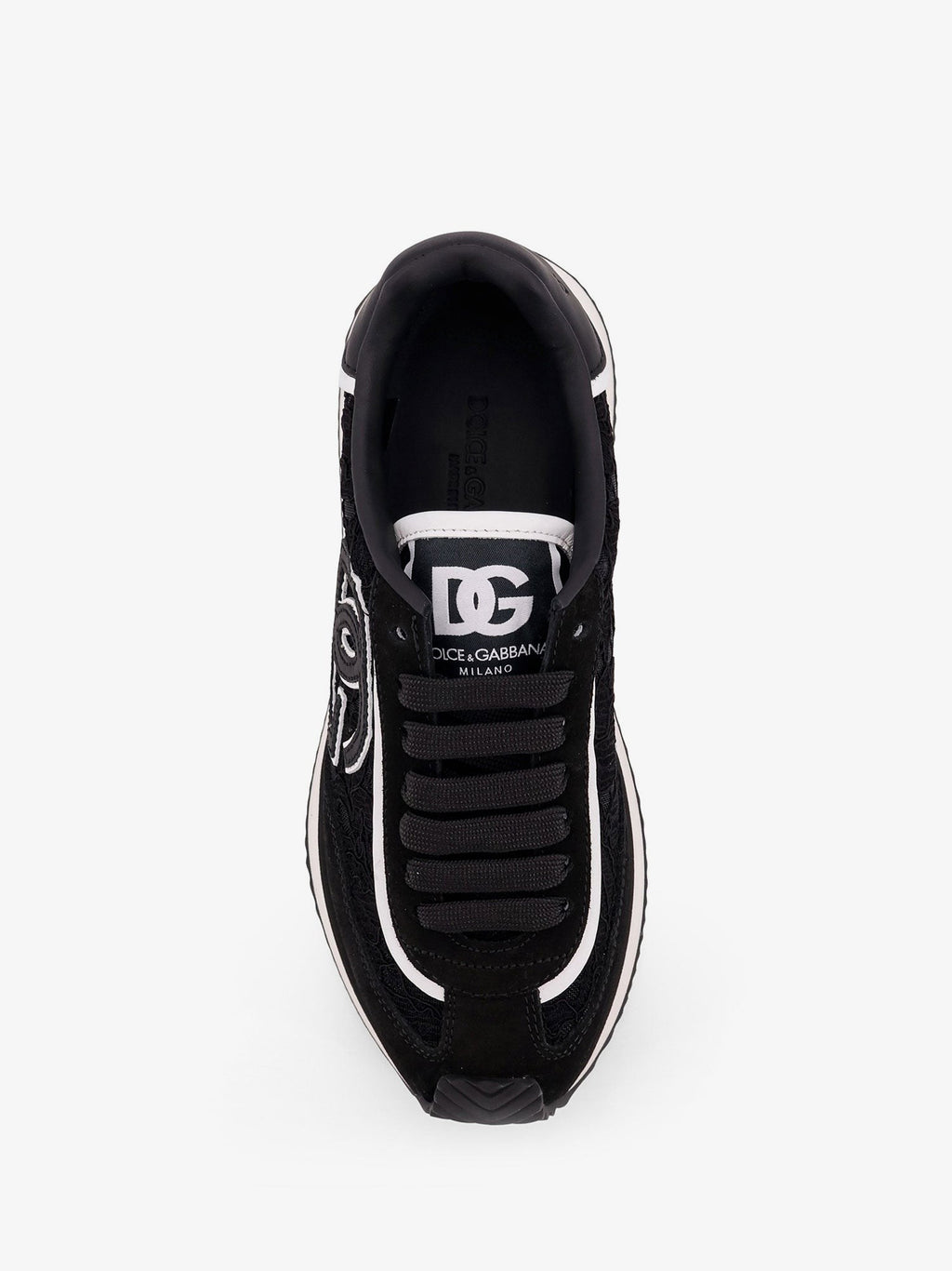 Dolce & Gabbana Lage vetersneakers met suède inzetstukken