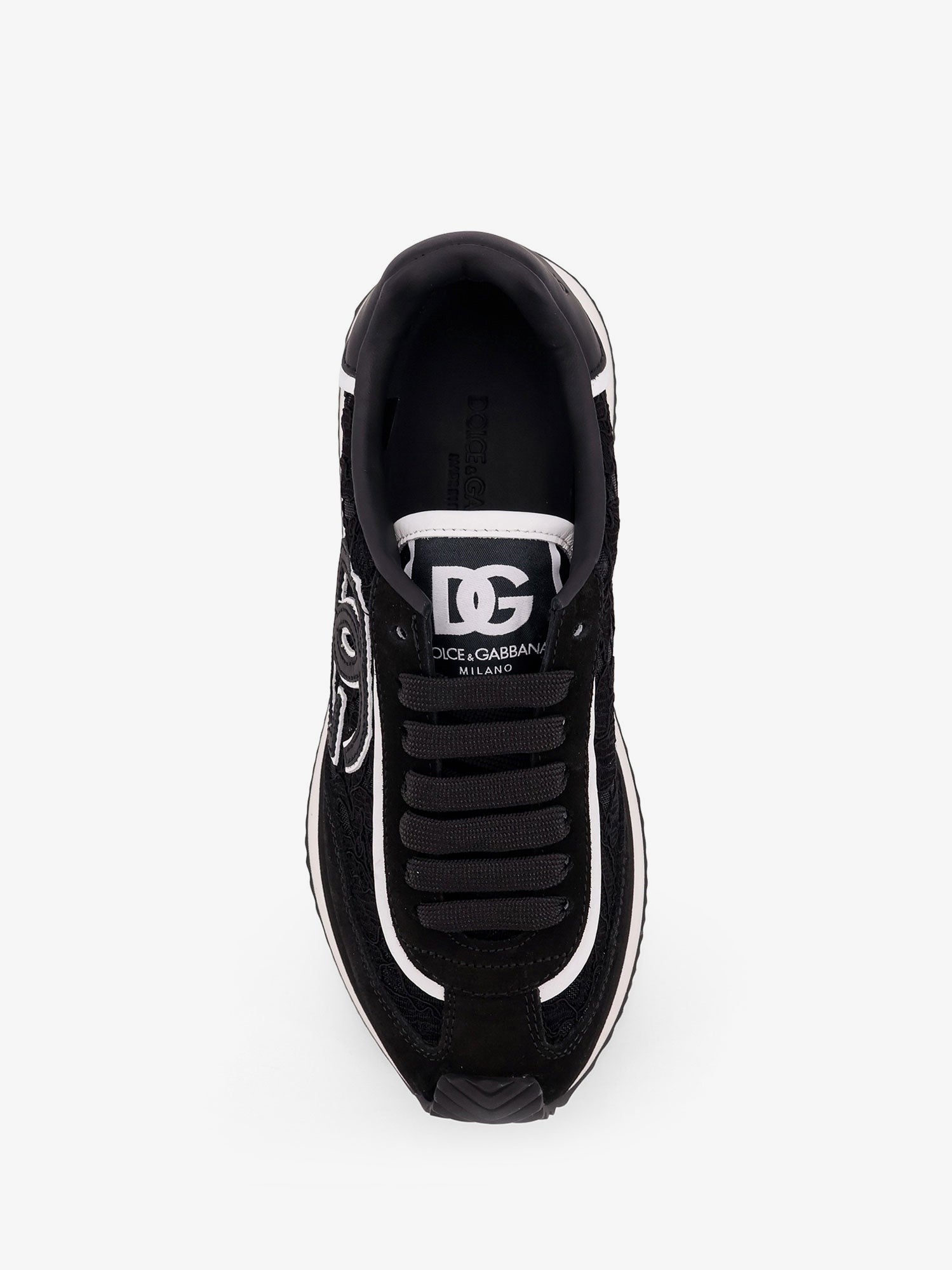 Dolce & Gabbana Χαμηλά sneakers με κορδόνια και σουέτ ένθετα