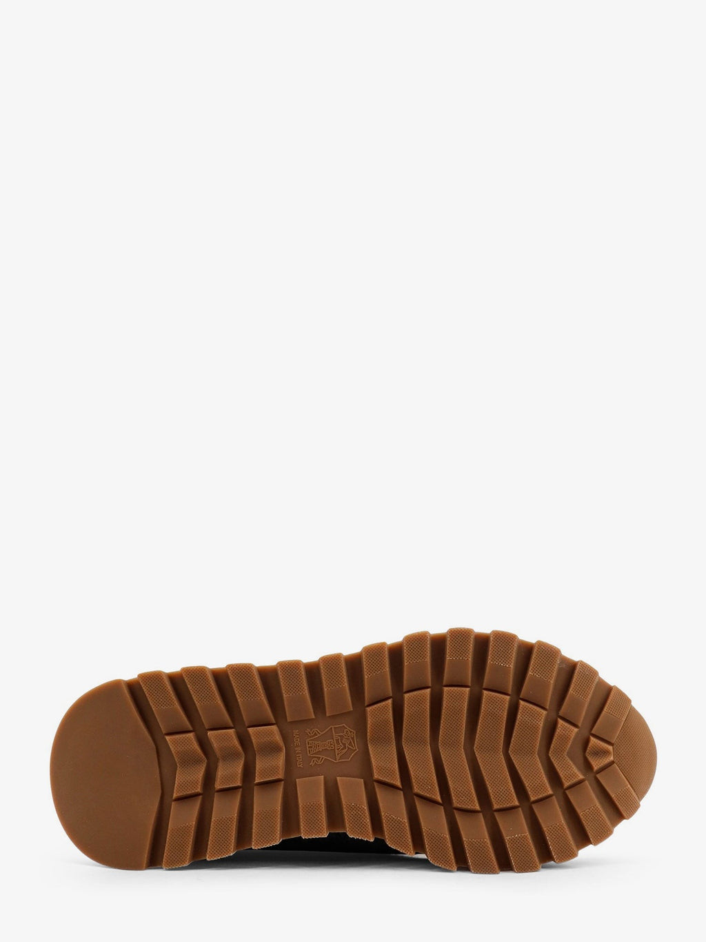 Brunello Cucinelli Low-Top-Sneaker aus Wollflanell mit Lederprofilen