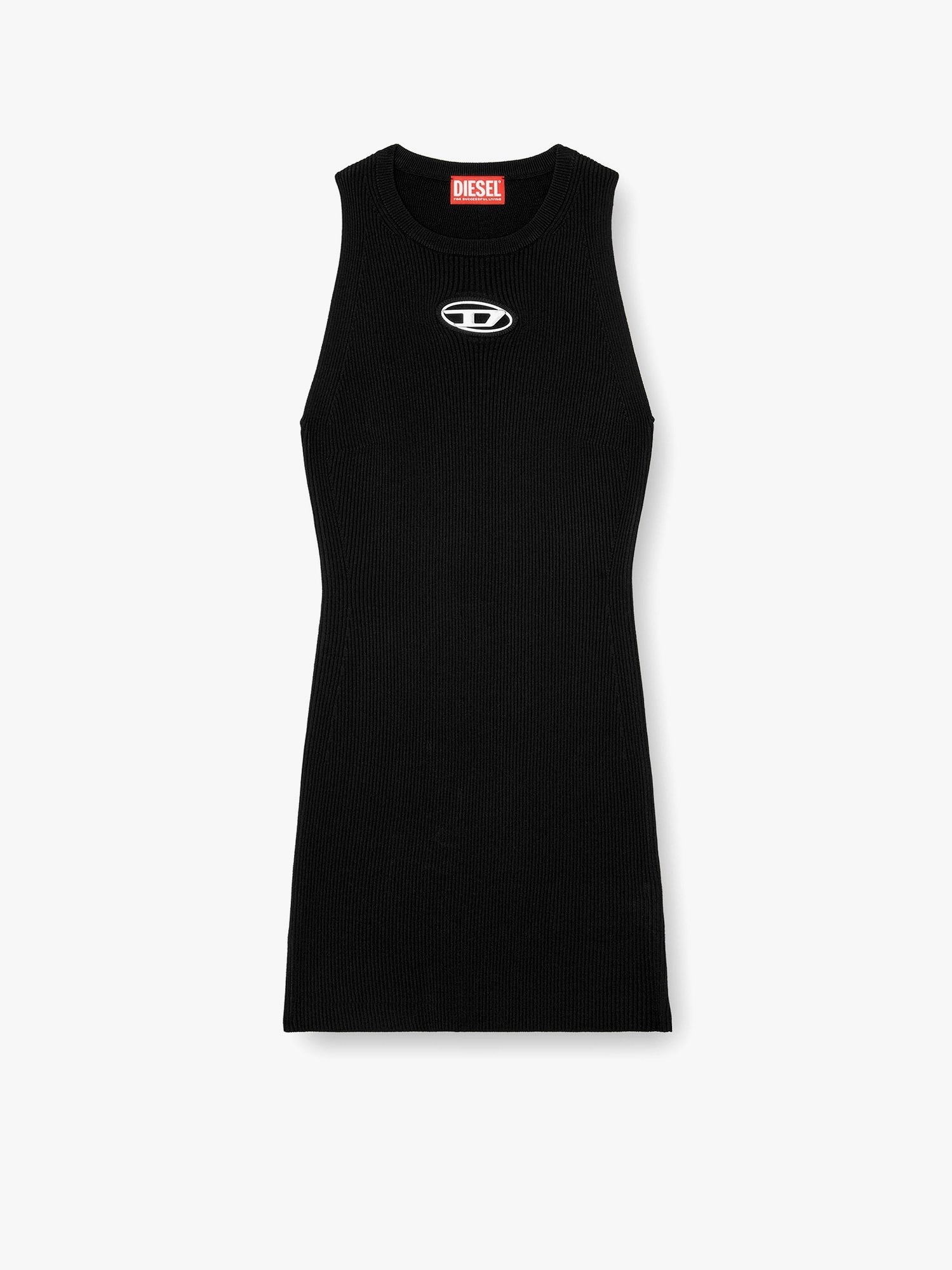 Diesel M-caddix udržitelné žebrované viskózové šaty