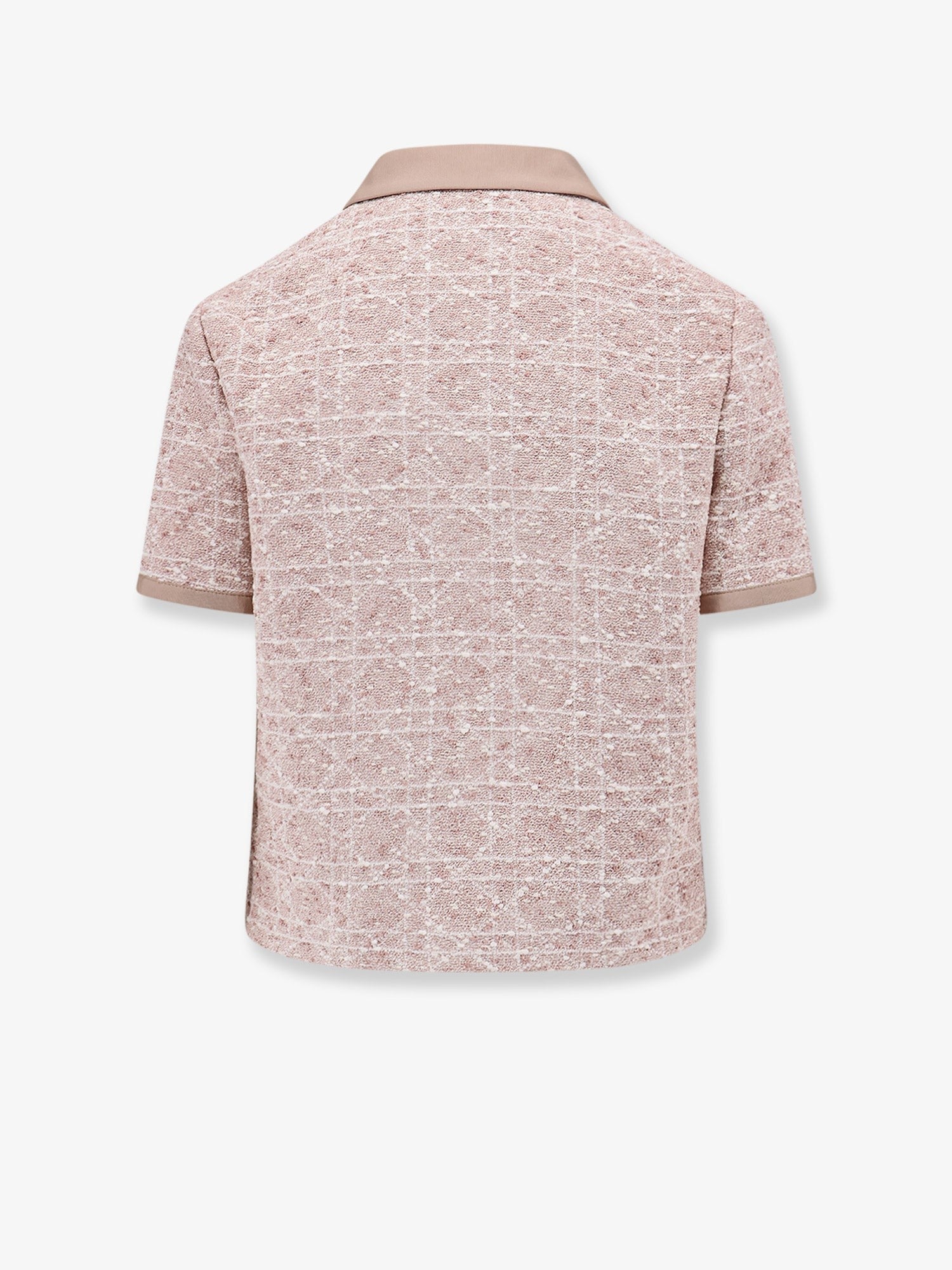 Dior Macrocannage short sleeve cotton blend tweed blazer