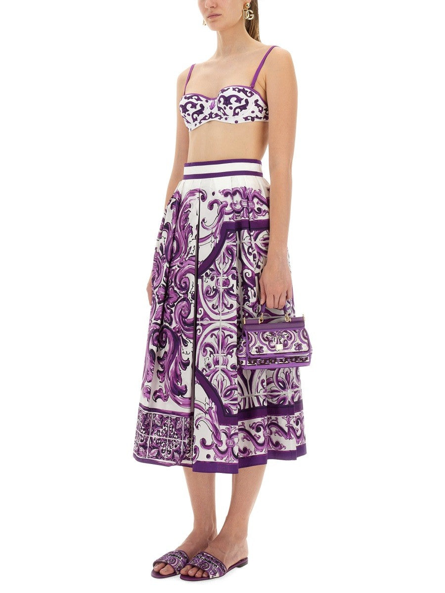 【Dolce&Gabbana】VIP価格【マヨリカプリントプリーツスカート】 F4C4VTFP9AK_HP5DQ_0.jpg