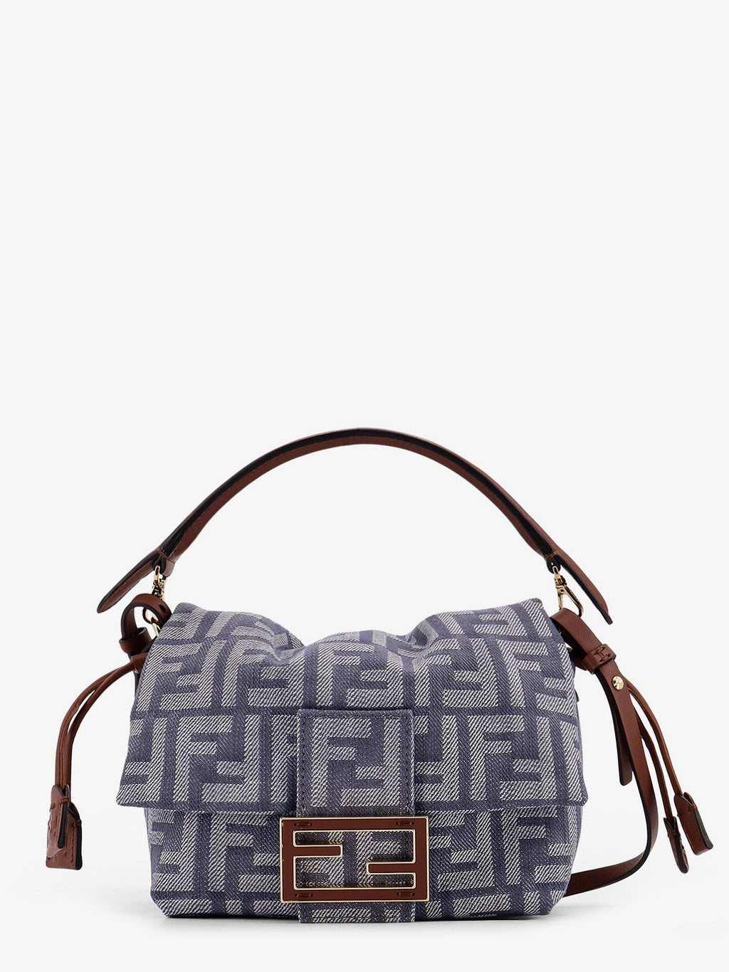 Fendi Mamma Baguette Kleine Crossbody-Tasche aus Leder