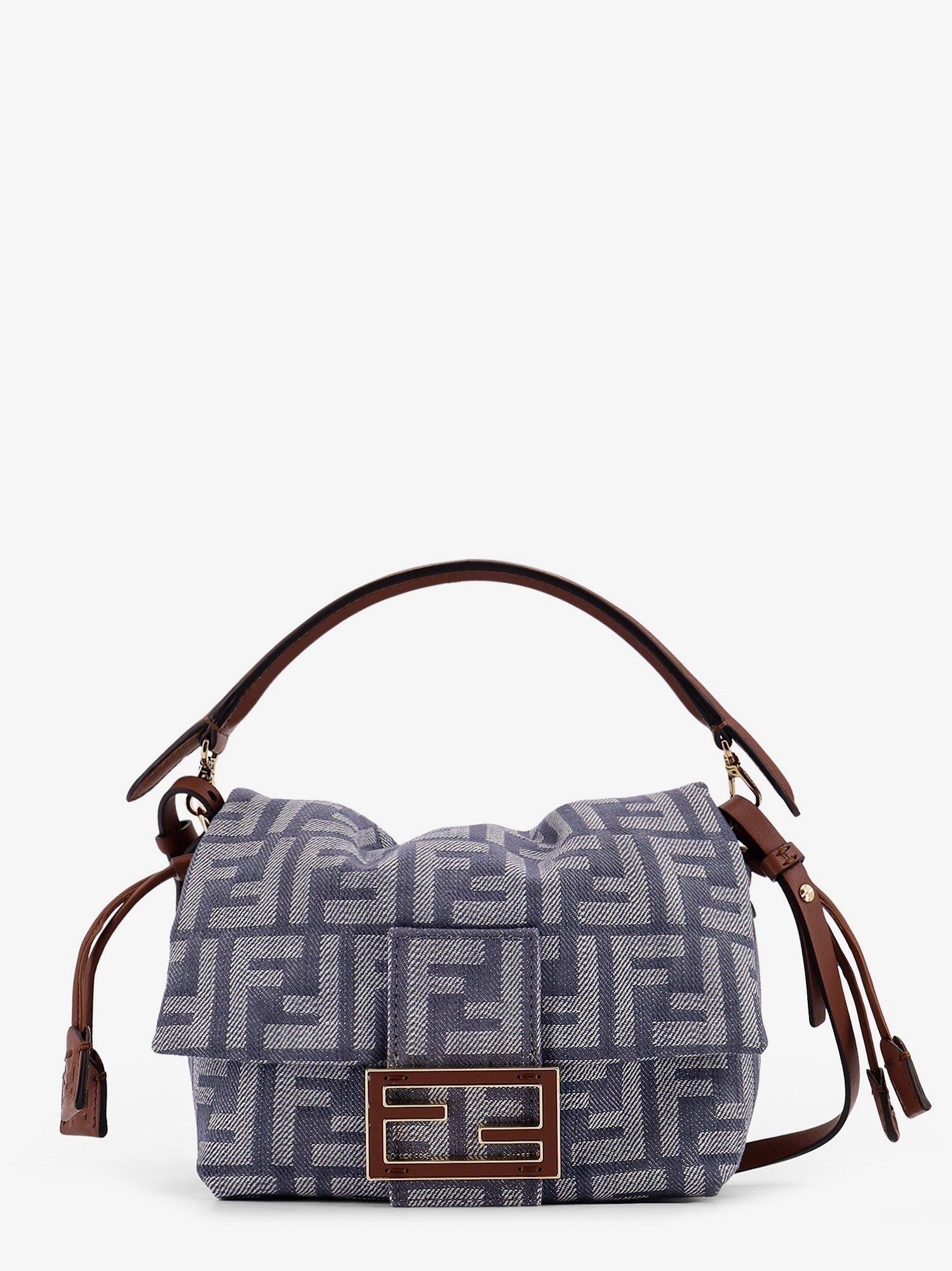 Fendi Mamma Baguette Kleine Crossbody-Tasche aus Leder