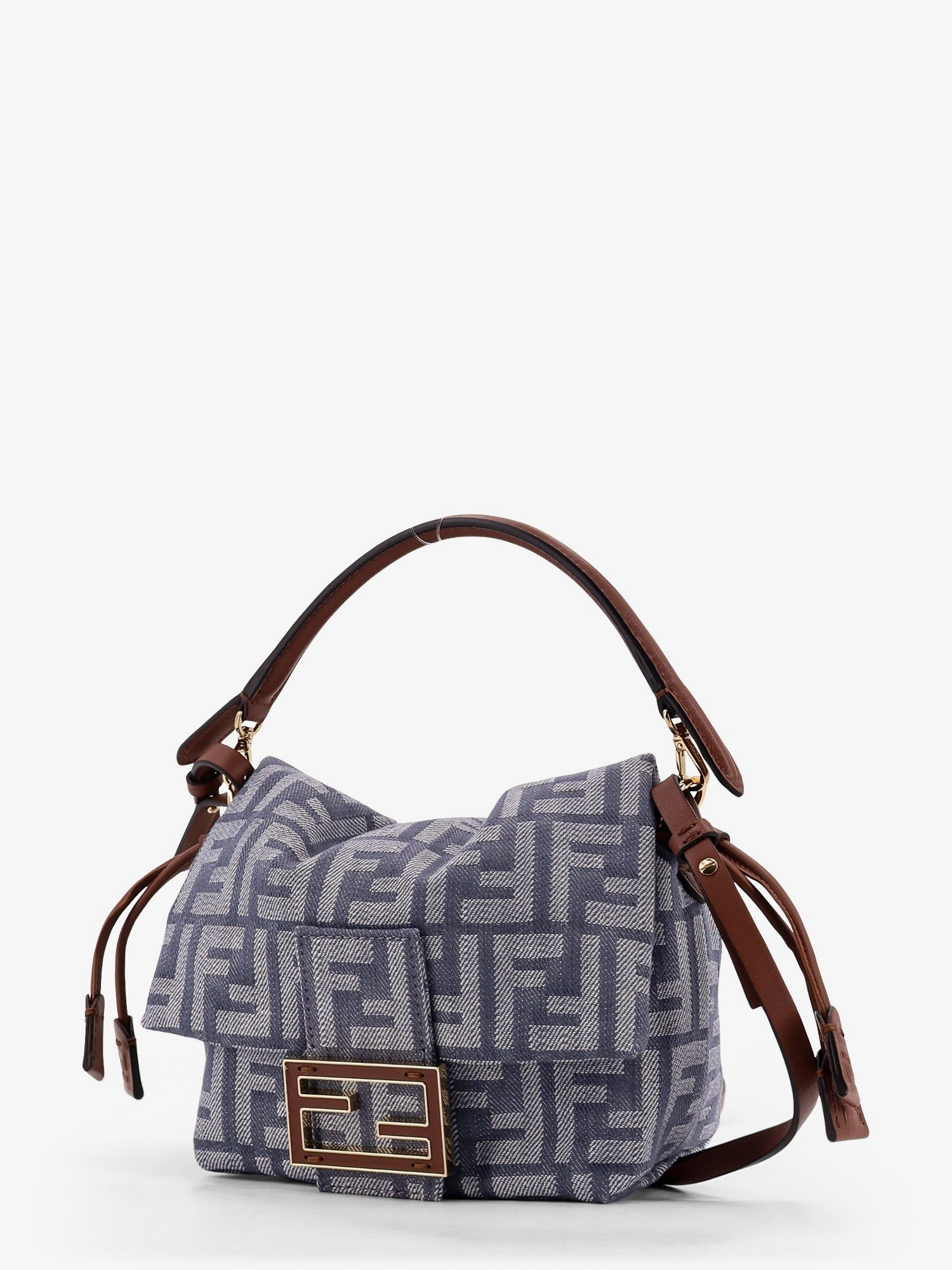 Fendi Mamma Baguette Kleine Crossbody-Tasche aus Leder