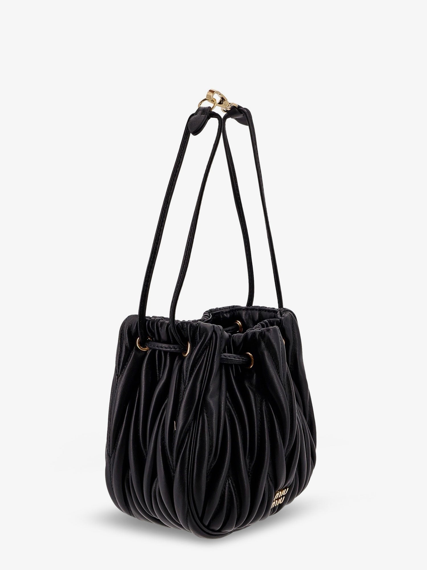 Miu Miu Matelassé leather bucket bag