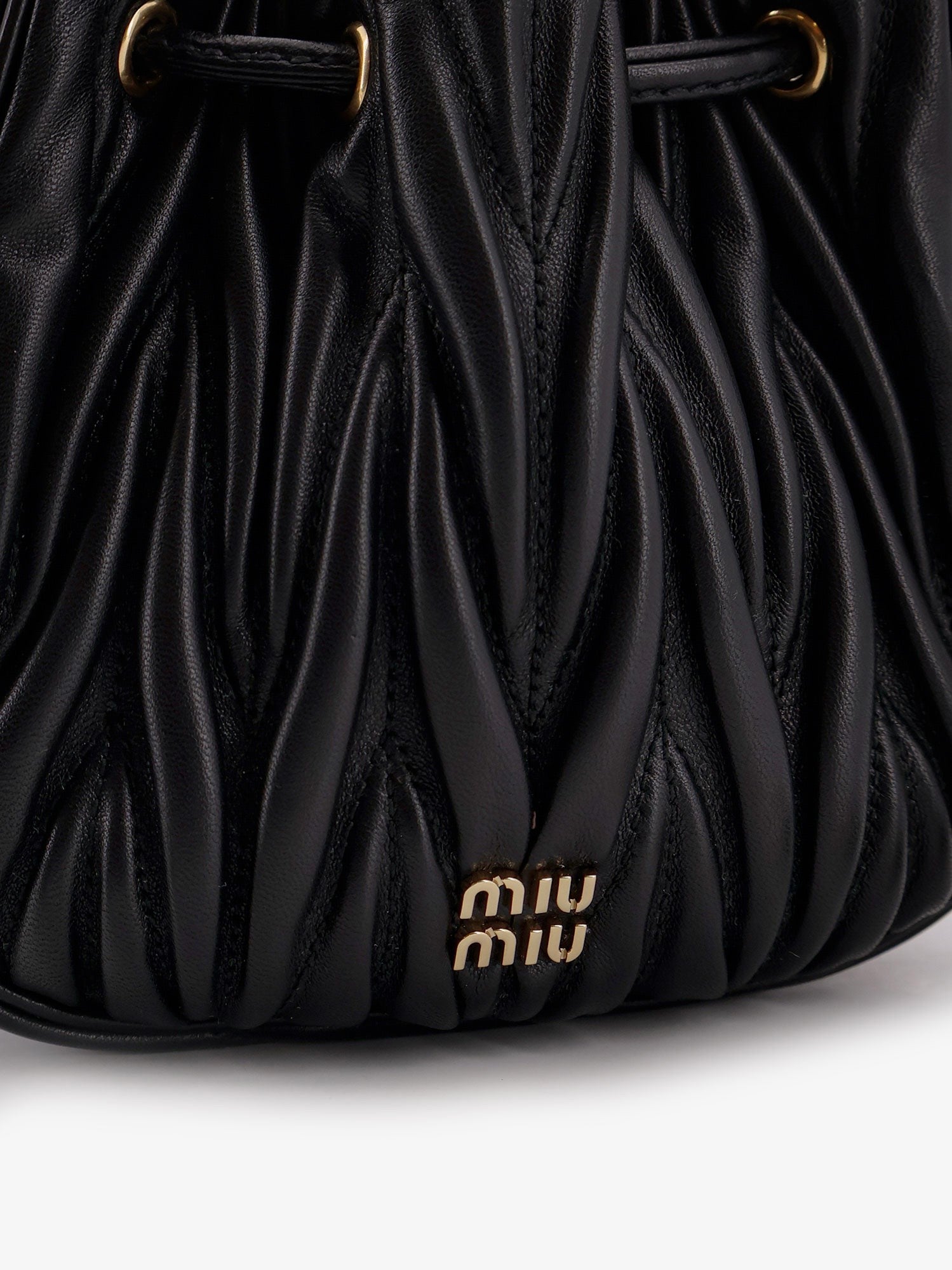 Miu Miu Matelassé leather bucket bag