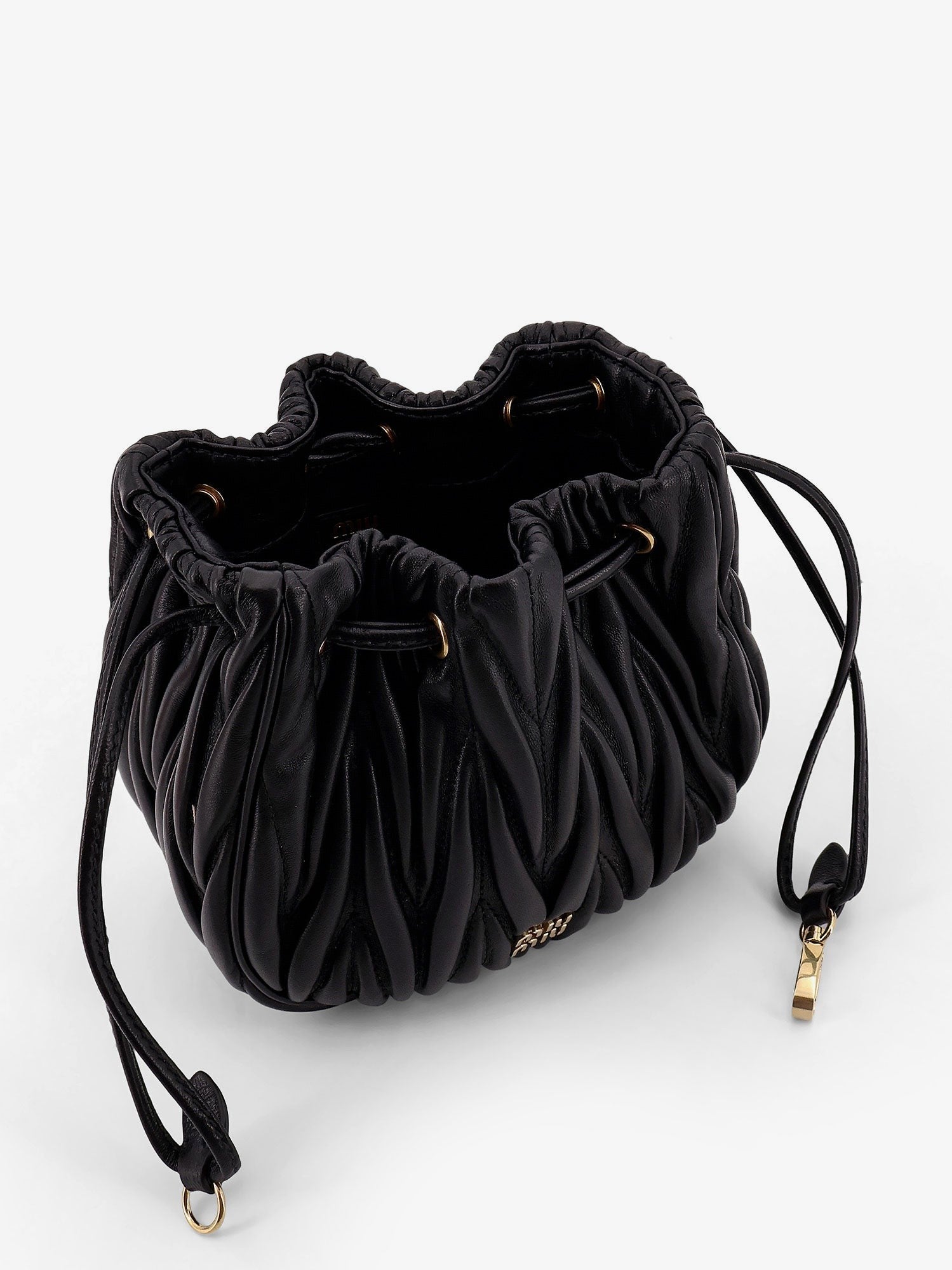 Miu Miu Matelassé leather bucket bag