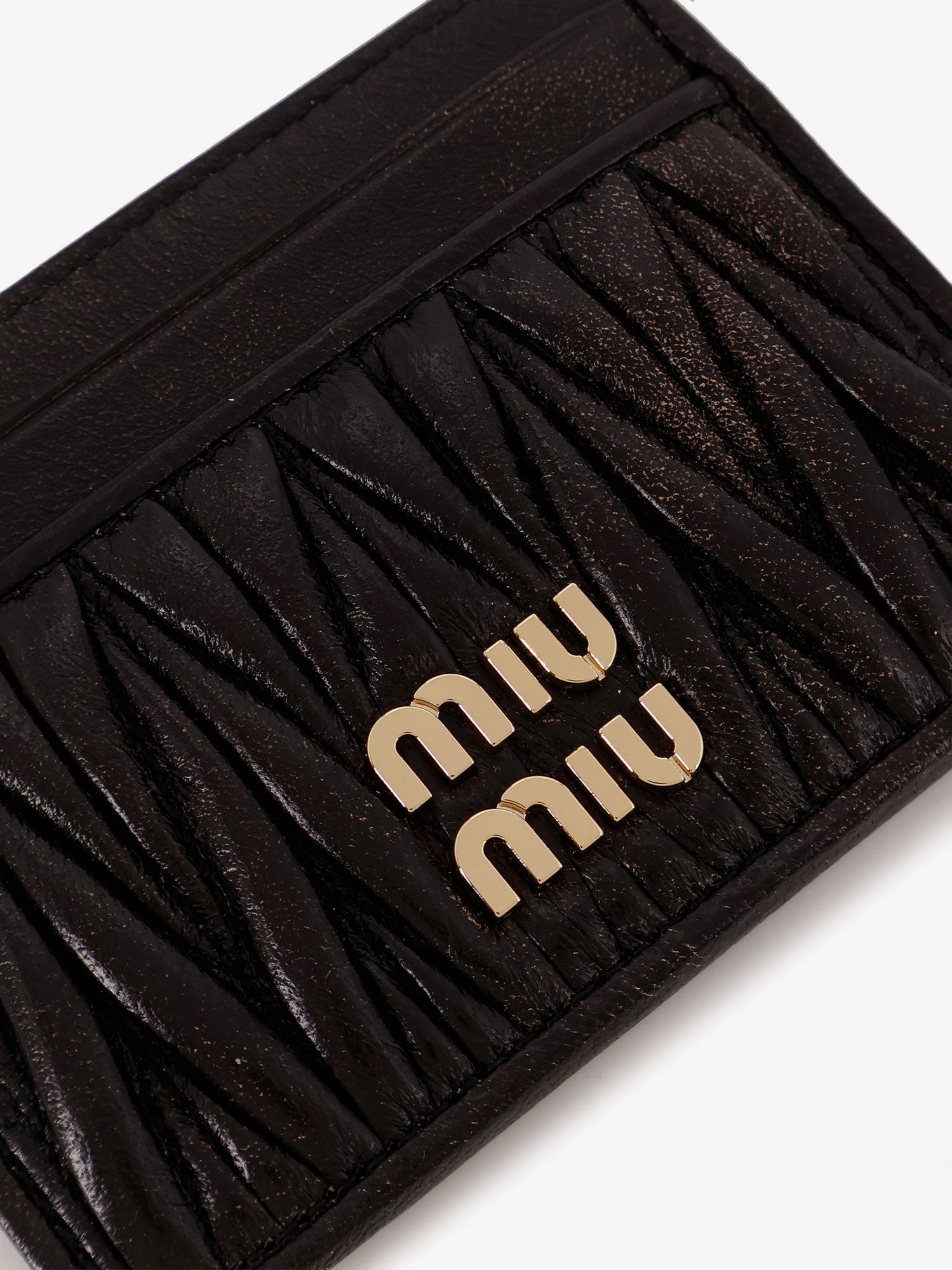 Miu Miu Matelassé leather card holder
