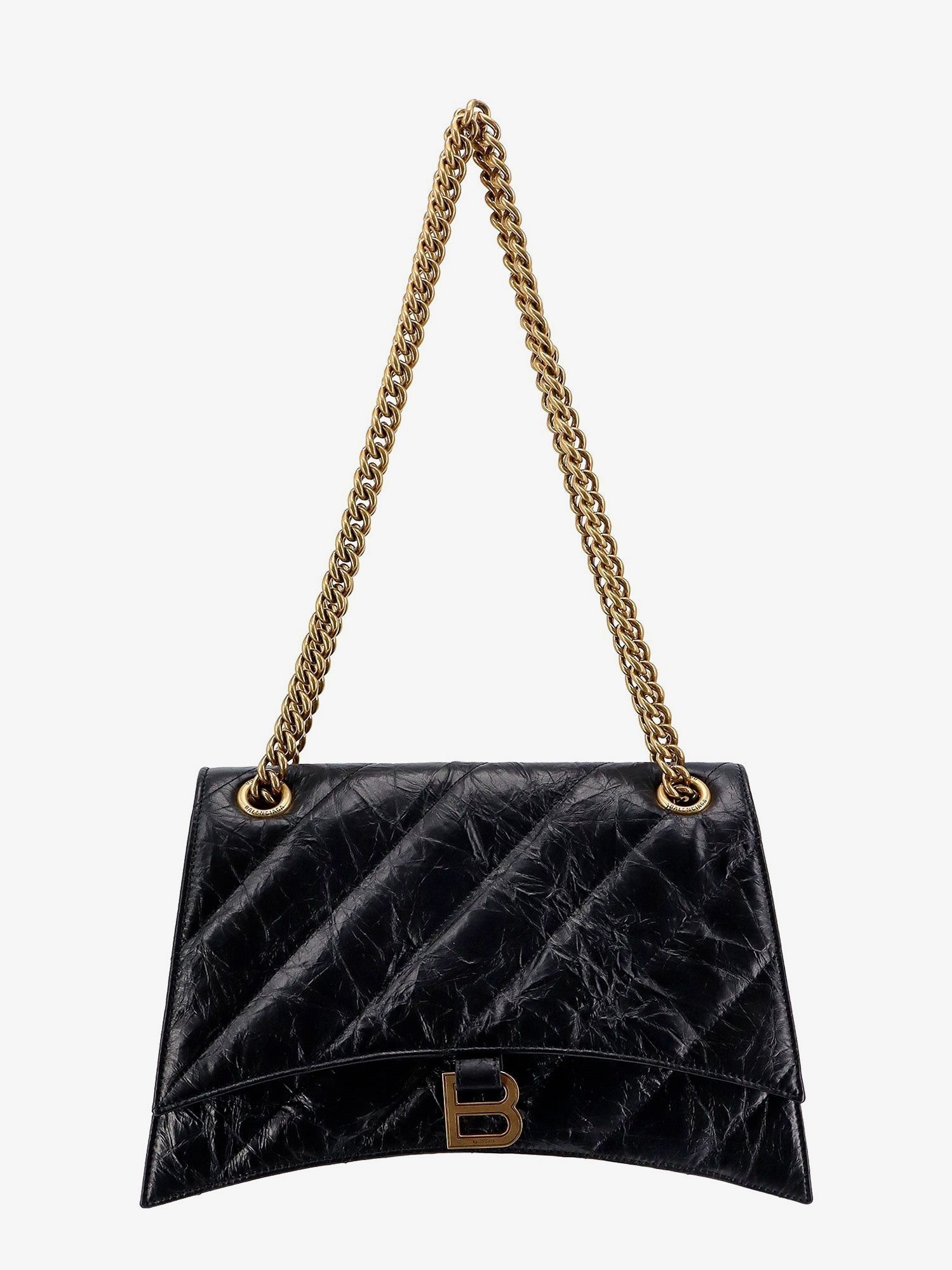 Balenciaga Matelassé skulderremveske i skinn med frontmonogram