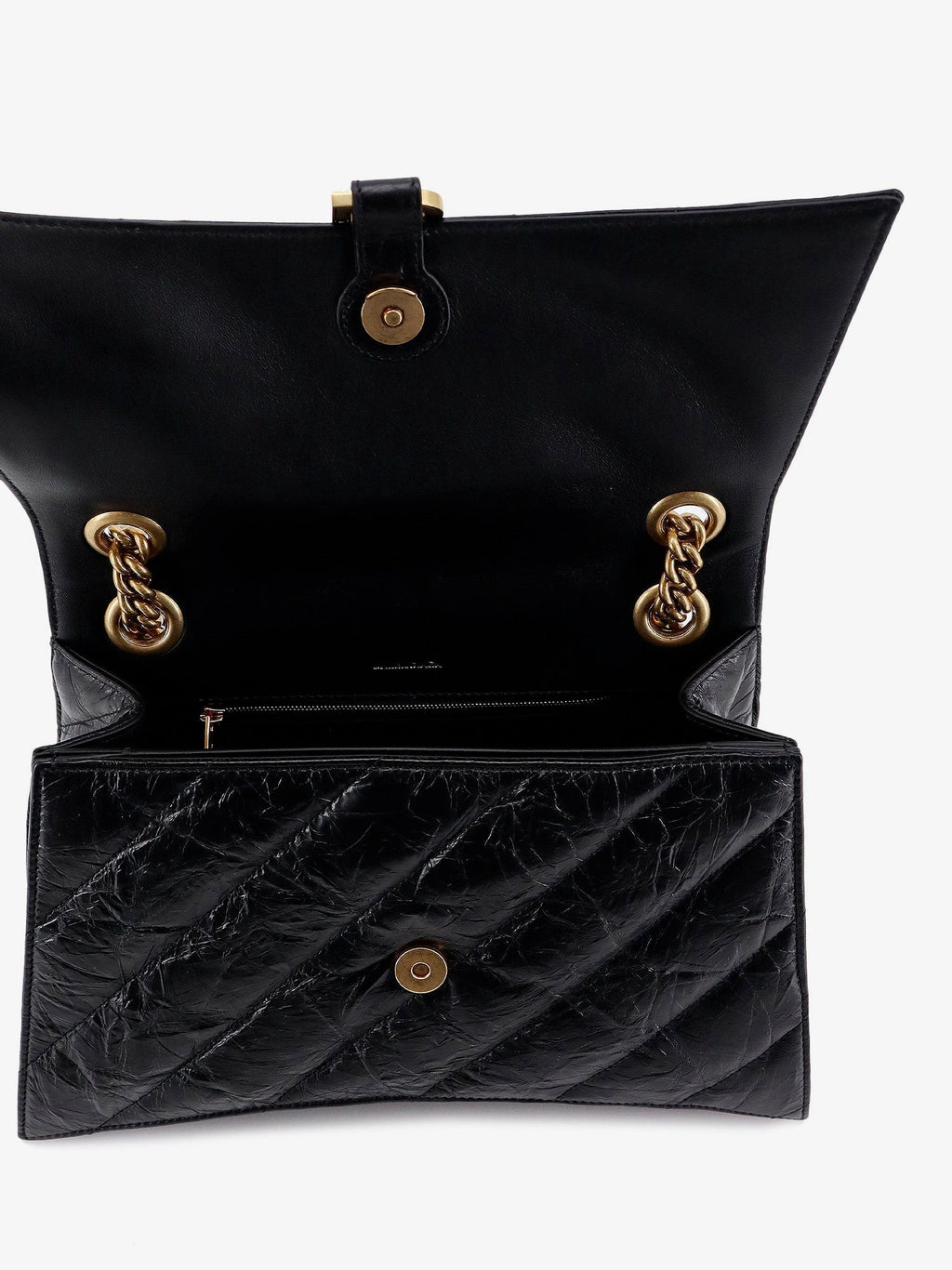 Balenciaga Matelassé δερμάτινη τσάντα ώμου με μπροστινό μονόγραμμα