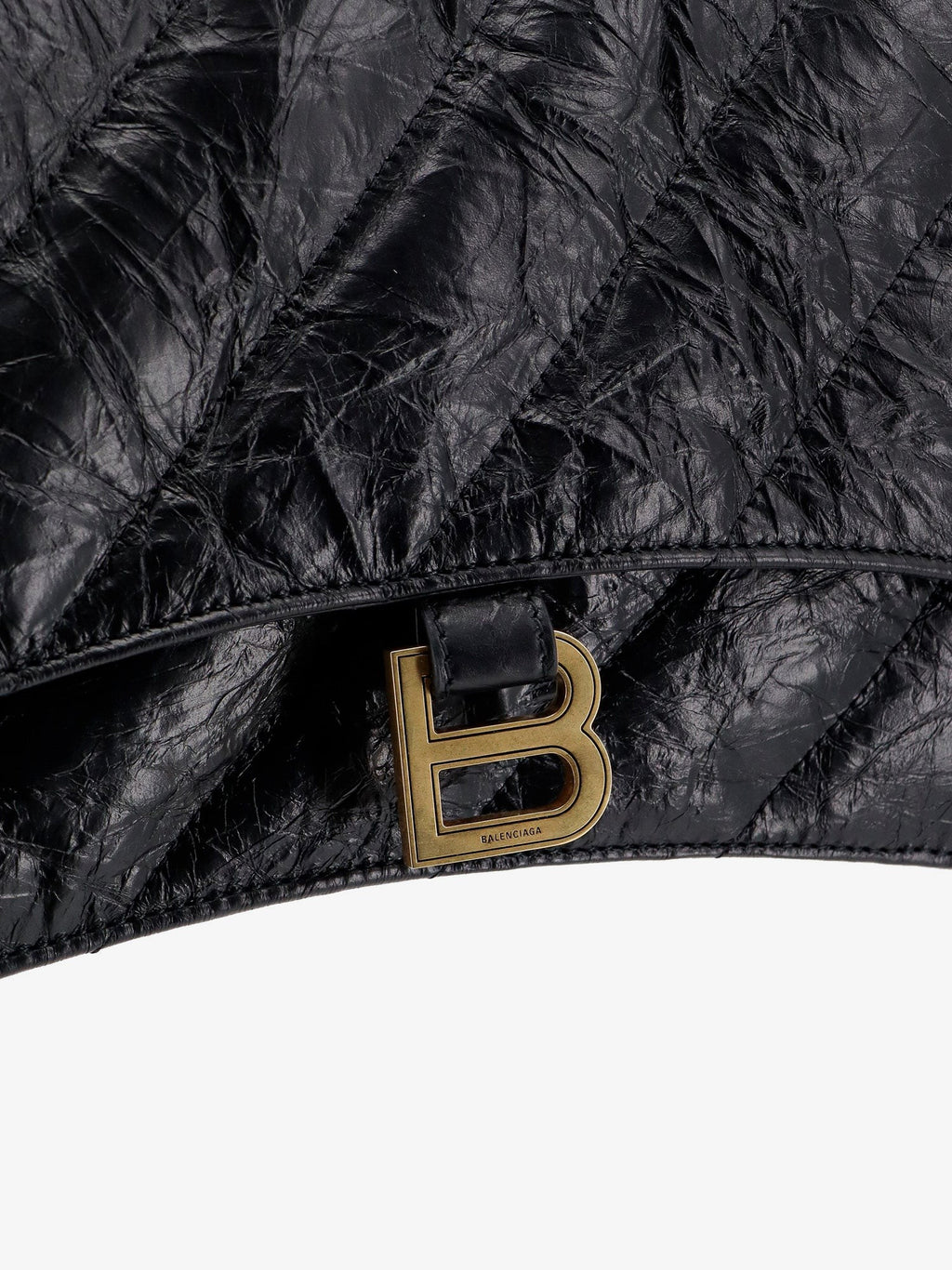 Balenciaga Matelassé δερμάτινη τσάντα ώμου με μπροστινό μονόγραμμα