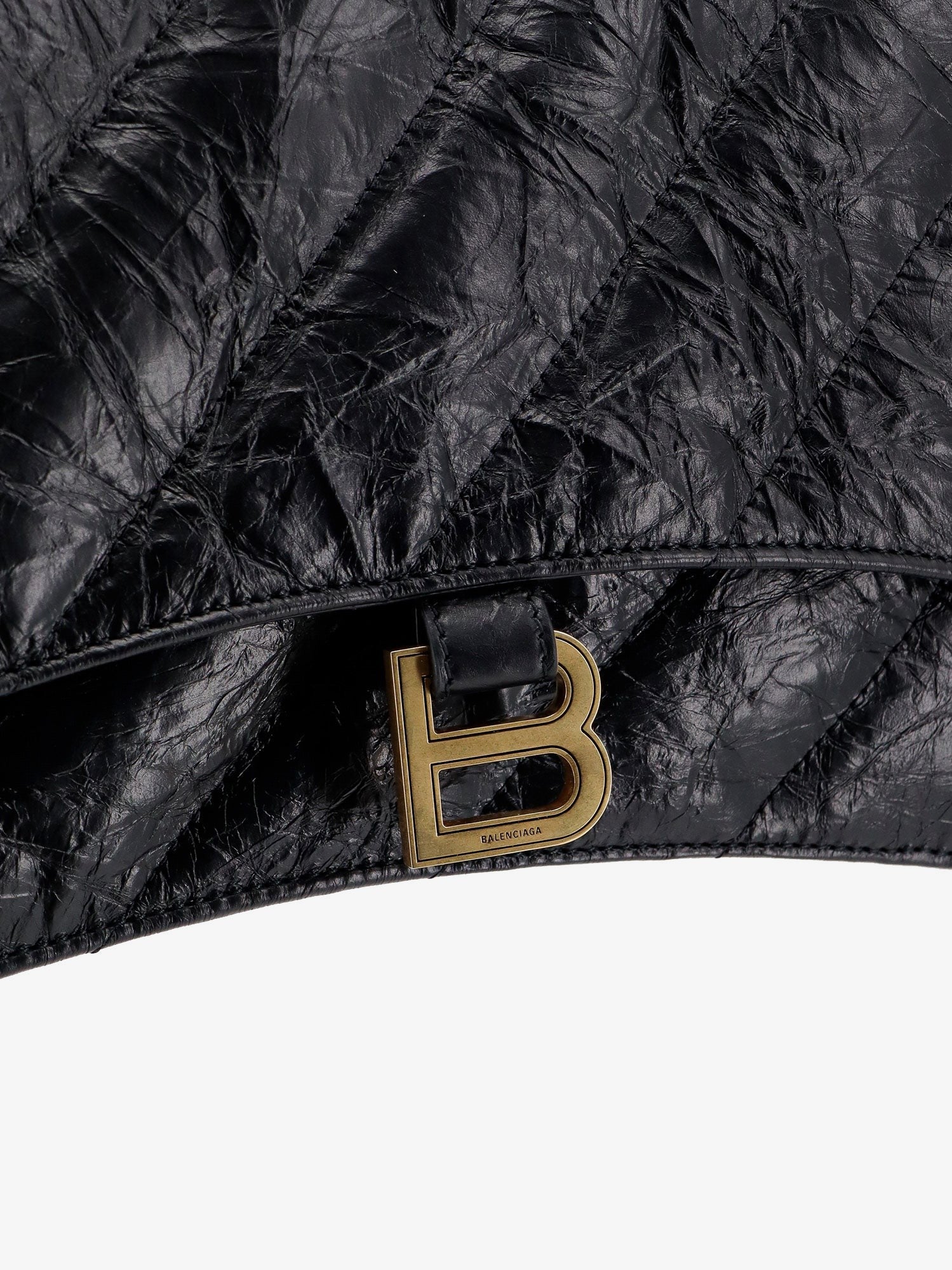 Balenciaga Matelassé skulderremveske i skinn med frontmonogram