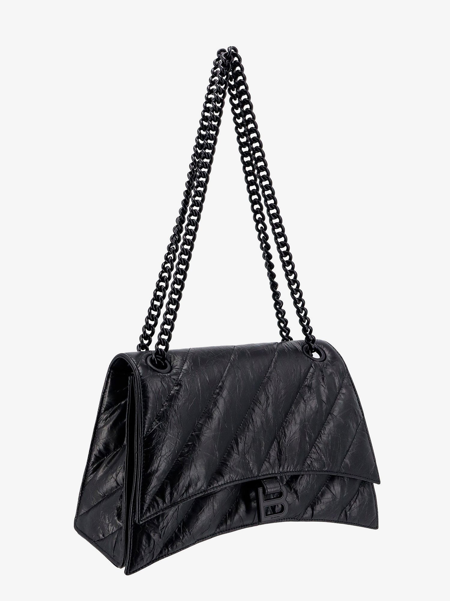 Balenciaga Matelassé skulderremveske i skinn med frontmonogram