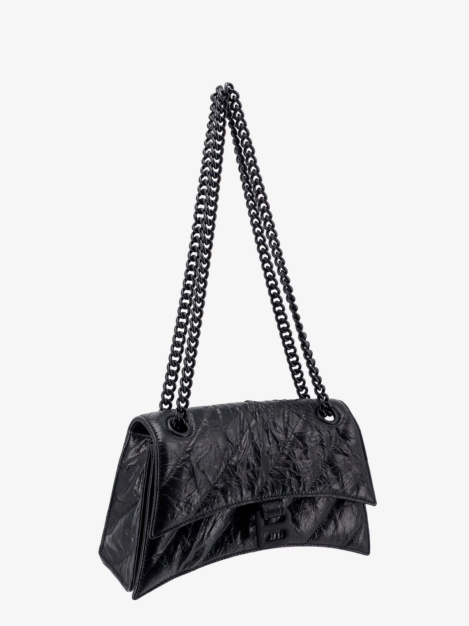 Balenciaga Matelassé skulderremveske i skinn med frontmonogram
