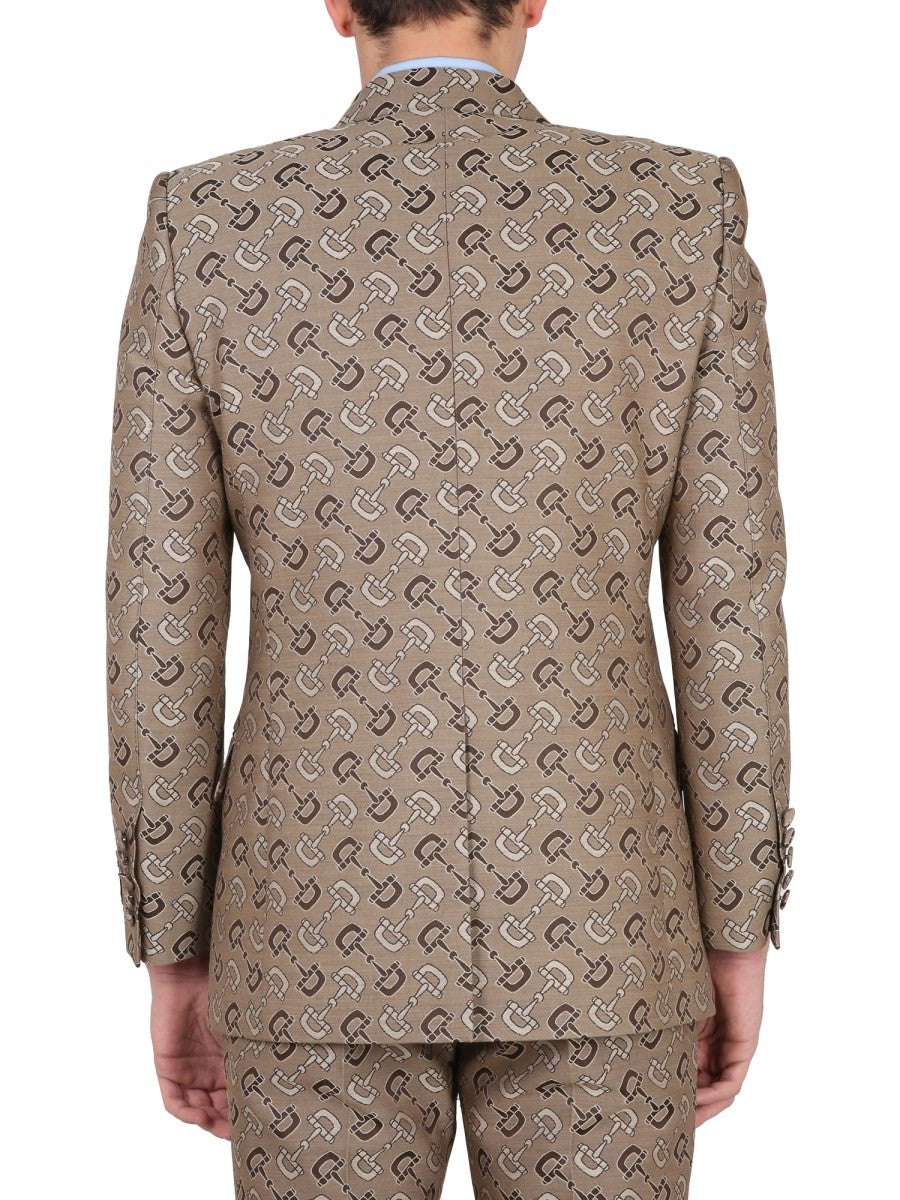 Gucci MAXI CLAMP MØNSTRET BOMULLSJAKKE