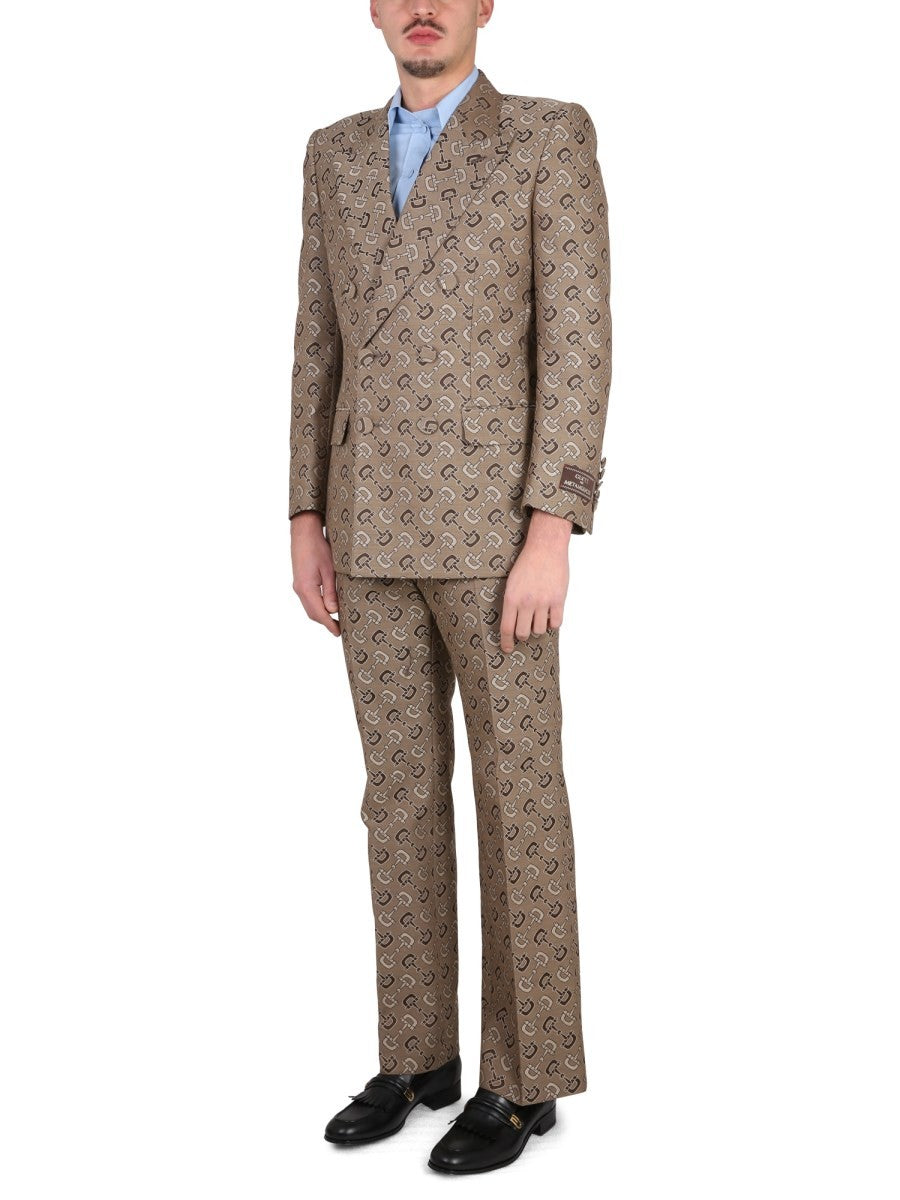 Gucci VESTE EN COTON À MOTIF MAXI CLAMP