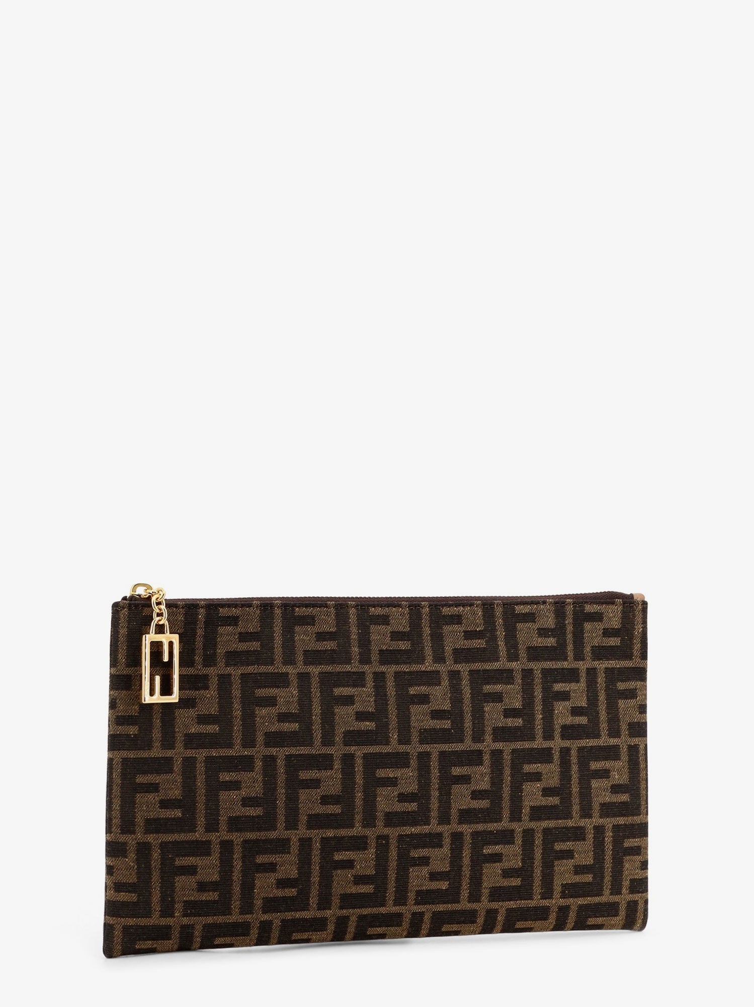 Fendi Medium Flat FF Jacquard fabric Pouch