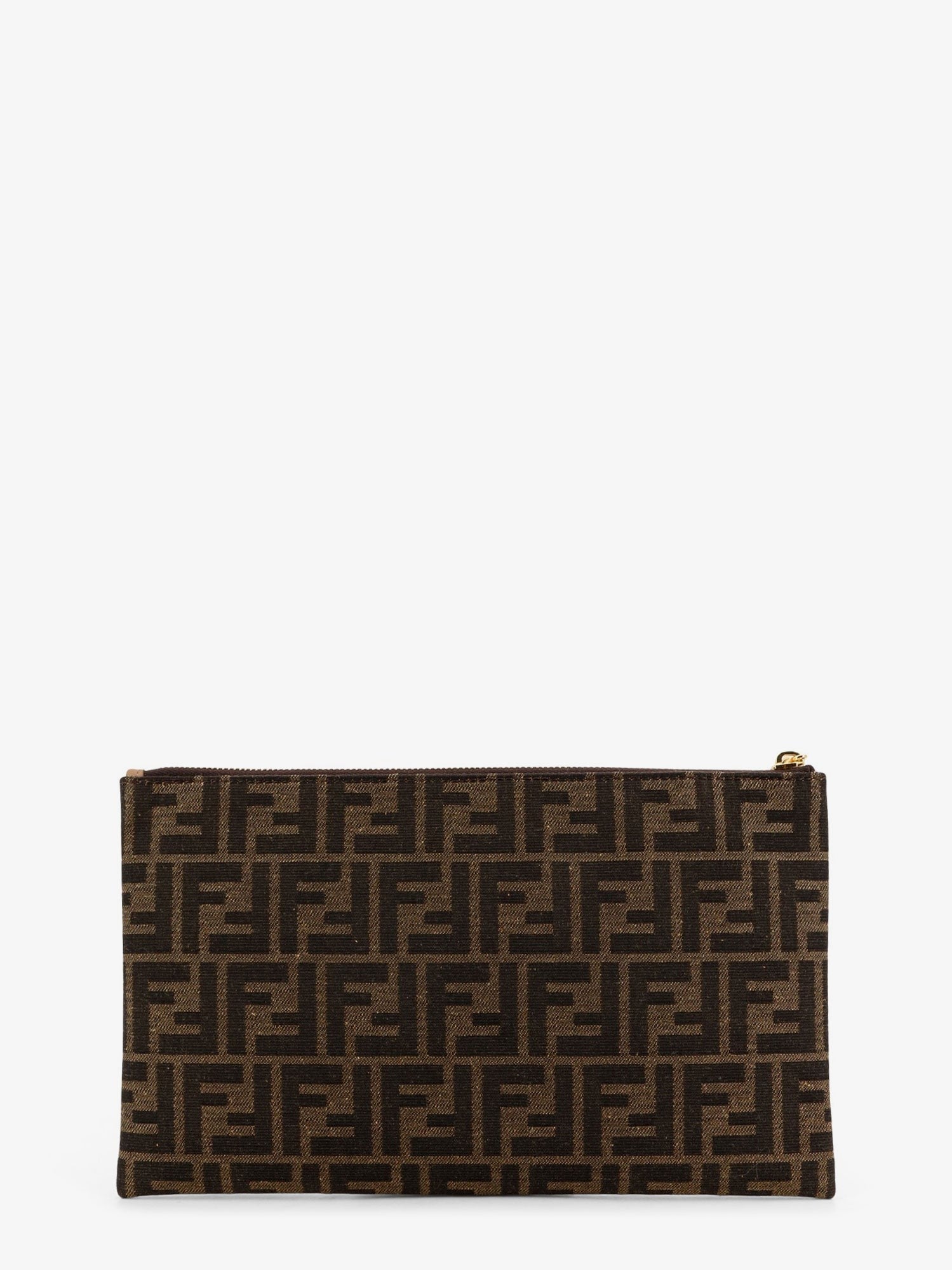 Fendi Medium Flat FF Jacquard fabric Pouch