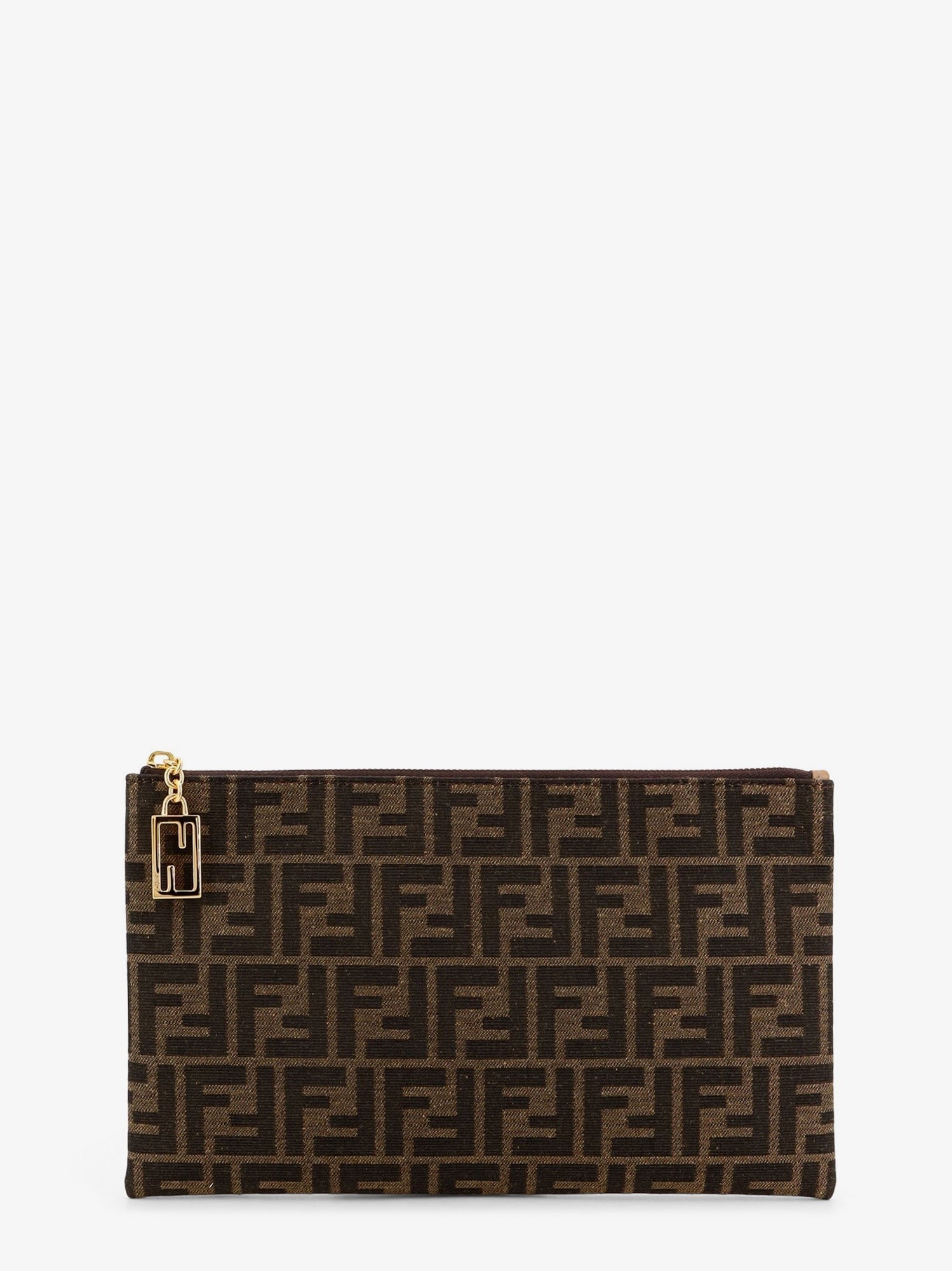 Fendi Medium Flat FF Jacquard fabric Pouch