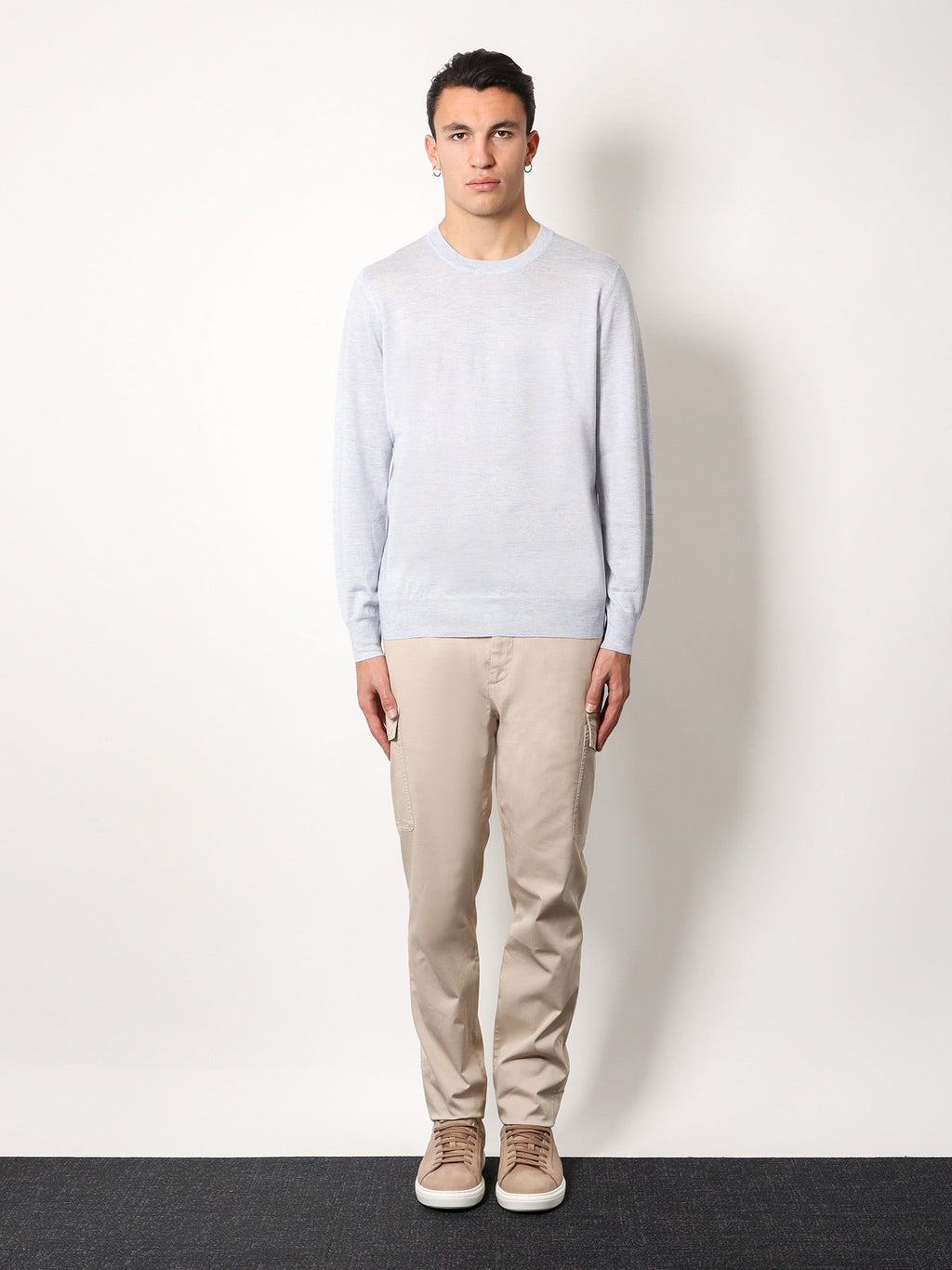 Brunello Cucinelli Mélange-Pullover aus Kaschmir, Seide und Leinen