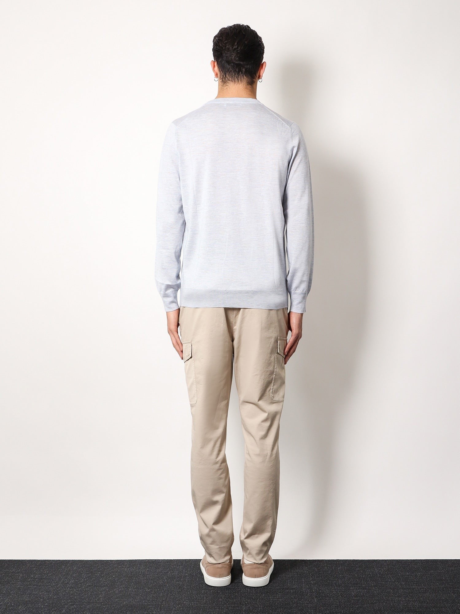 Brunello Cucinelli Πουλόβερ μελανζέ από κασμίρι, μετάξι και λινό