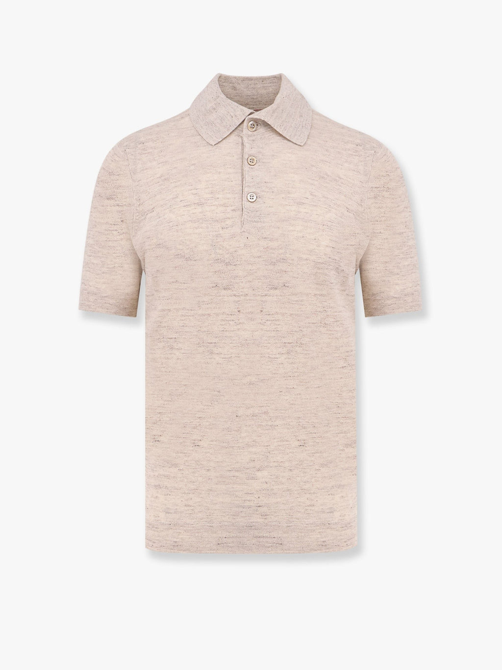 Brunello Cucinelli Mélange-Poloshirt aus Baumwolle und Leinen