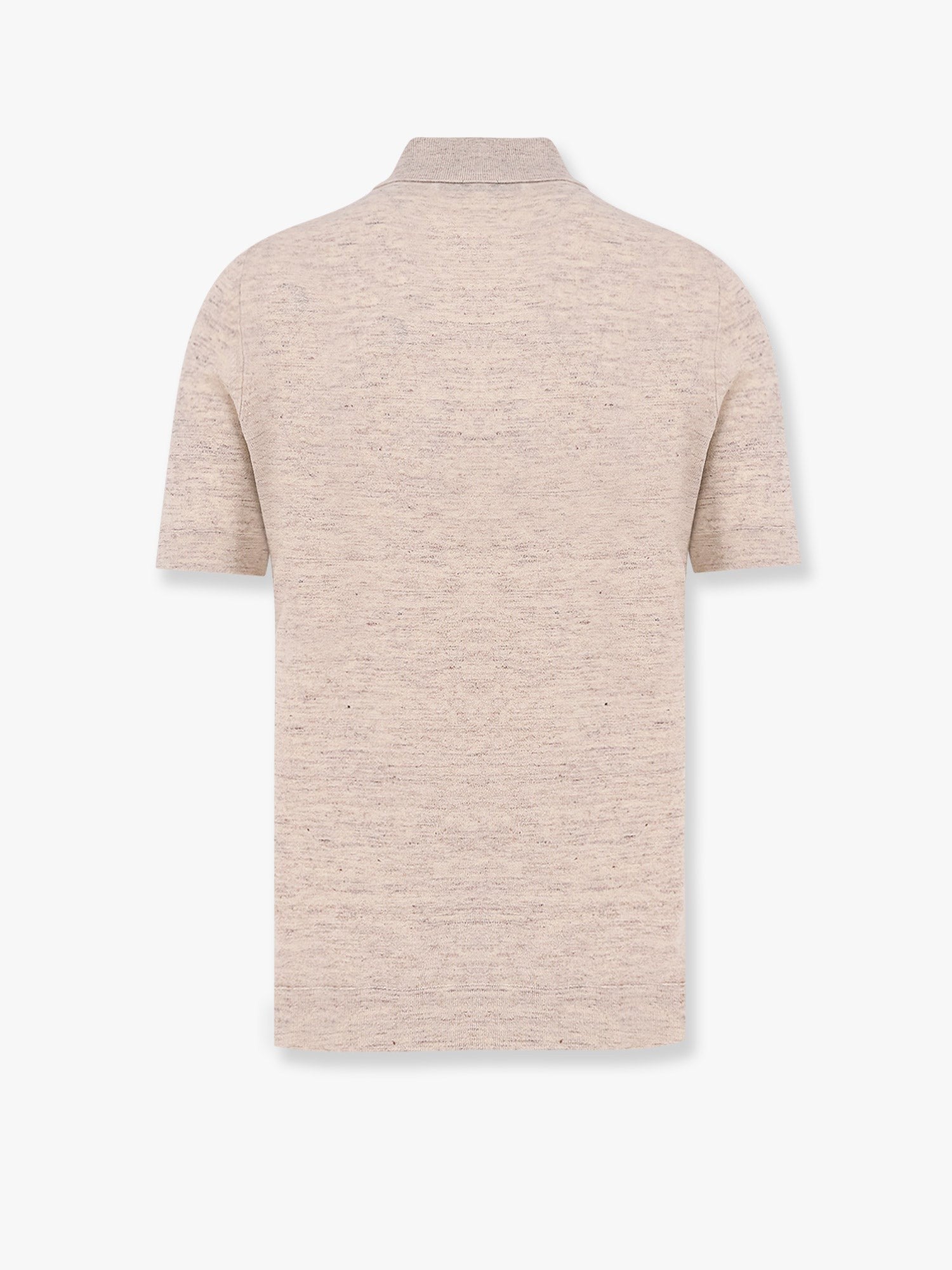 Brunello Cucinelli Μελανζέ μπλούζα πόλο από βαμβάκι και λινό
