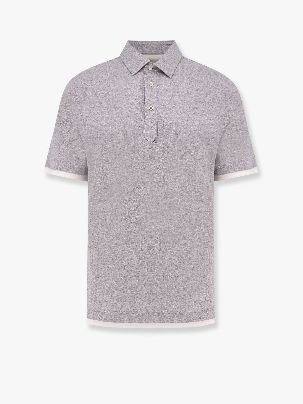 Brunello Cucinelli Mélange-Poloshirt aus Leinen und Baumwolle