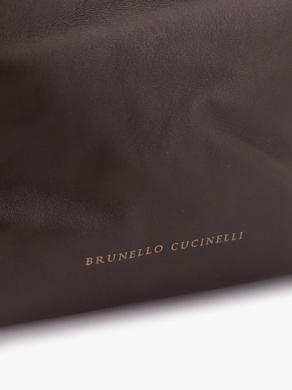 Brunello Cucinelli Mellow Bucket Lederhandtasche mit Monili-Detail