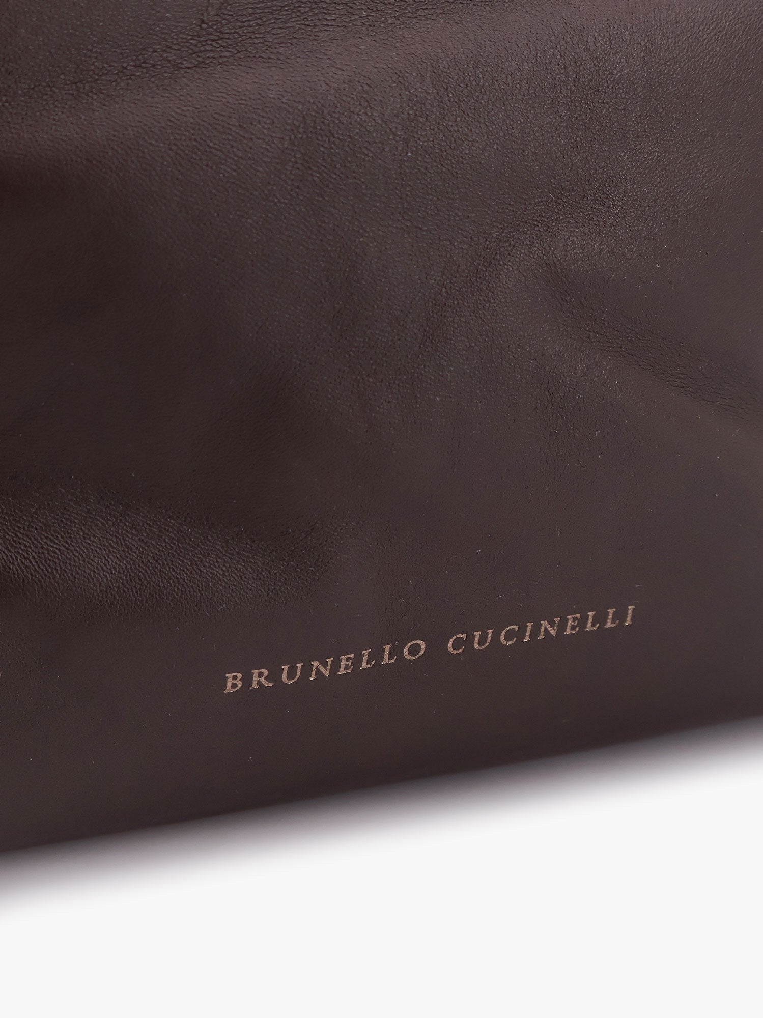 Brunello Cucinelli Mellow Bucket Lederhandtasche mit Monili-Detail
