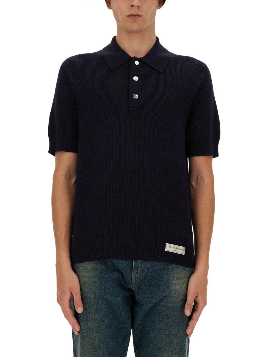 Balmain POLO KOŠILE Z MERINO VLNY