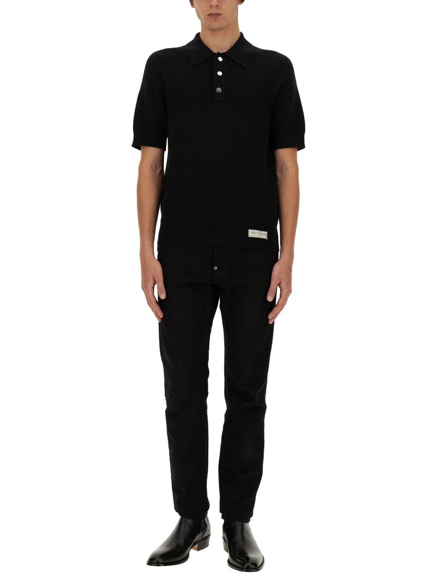 Balmain POLO KOŠILE Z MERINO VLNY