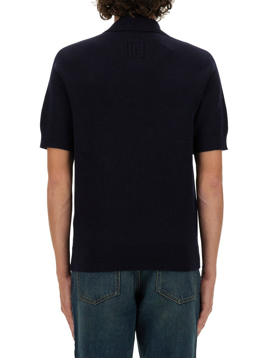 Balmain POLO KOŠILE Z MERINO VLNY