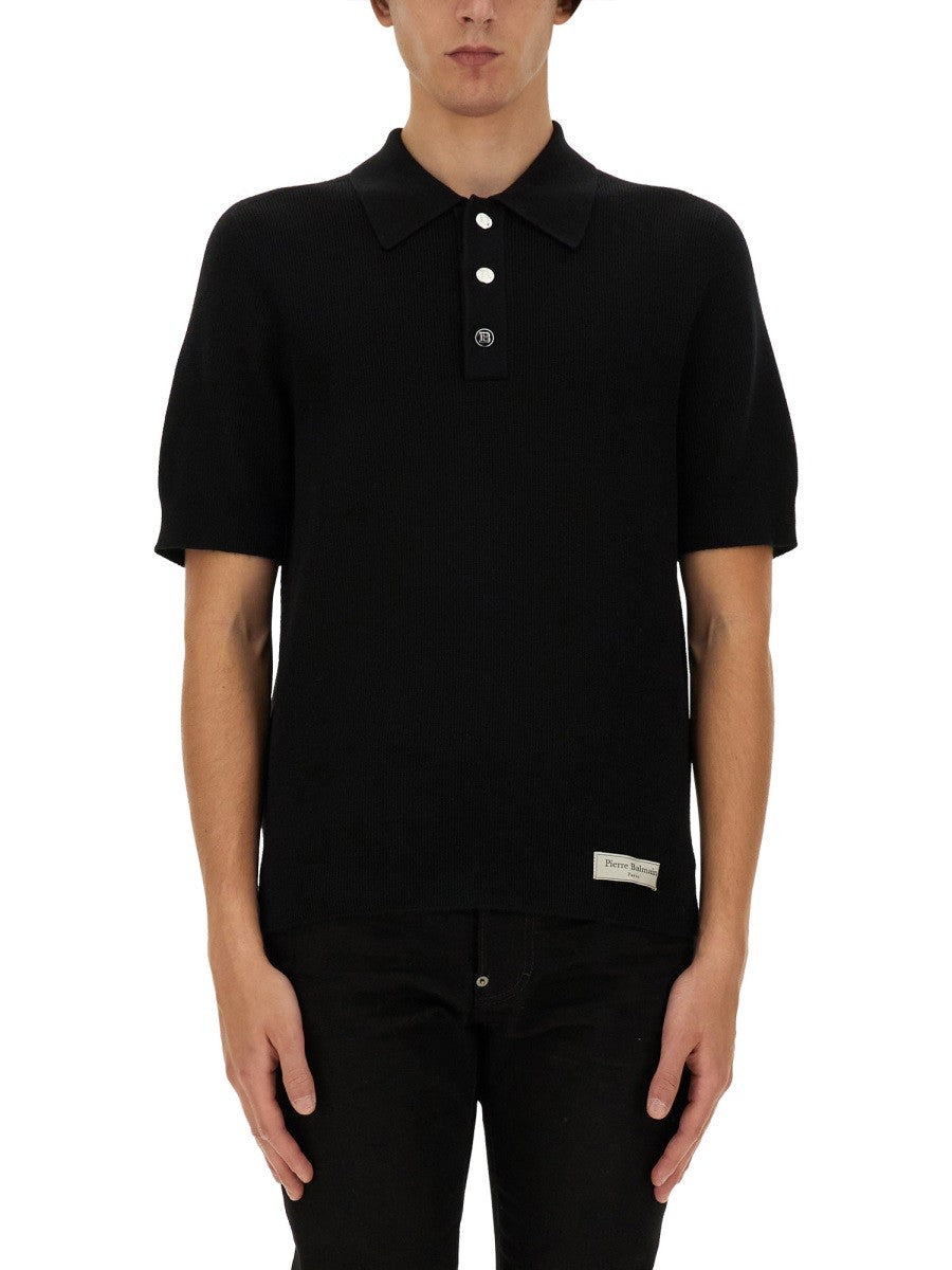 Balmain POLO KOŠILE Z MERINO VLNY