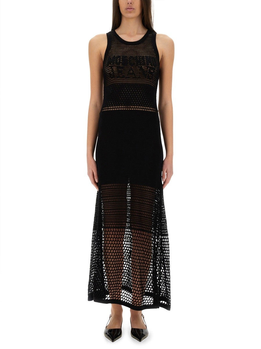 Moschino Jeans ROBE EN MESH AVEC LOGO