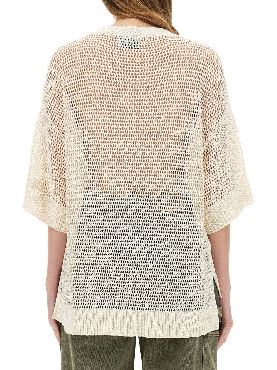 Moschino Jeans MESH SHIRT WITH LOGO