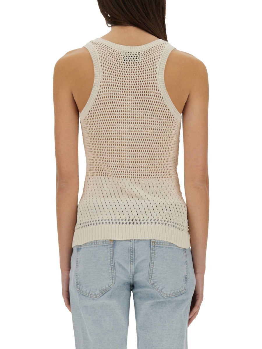 Moschino Jeans MESH TOP WITH LOGO