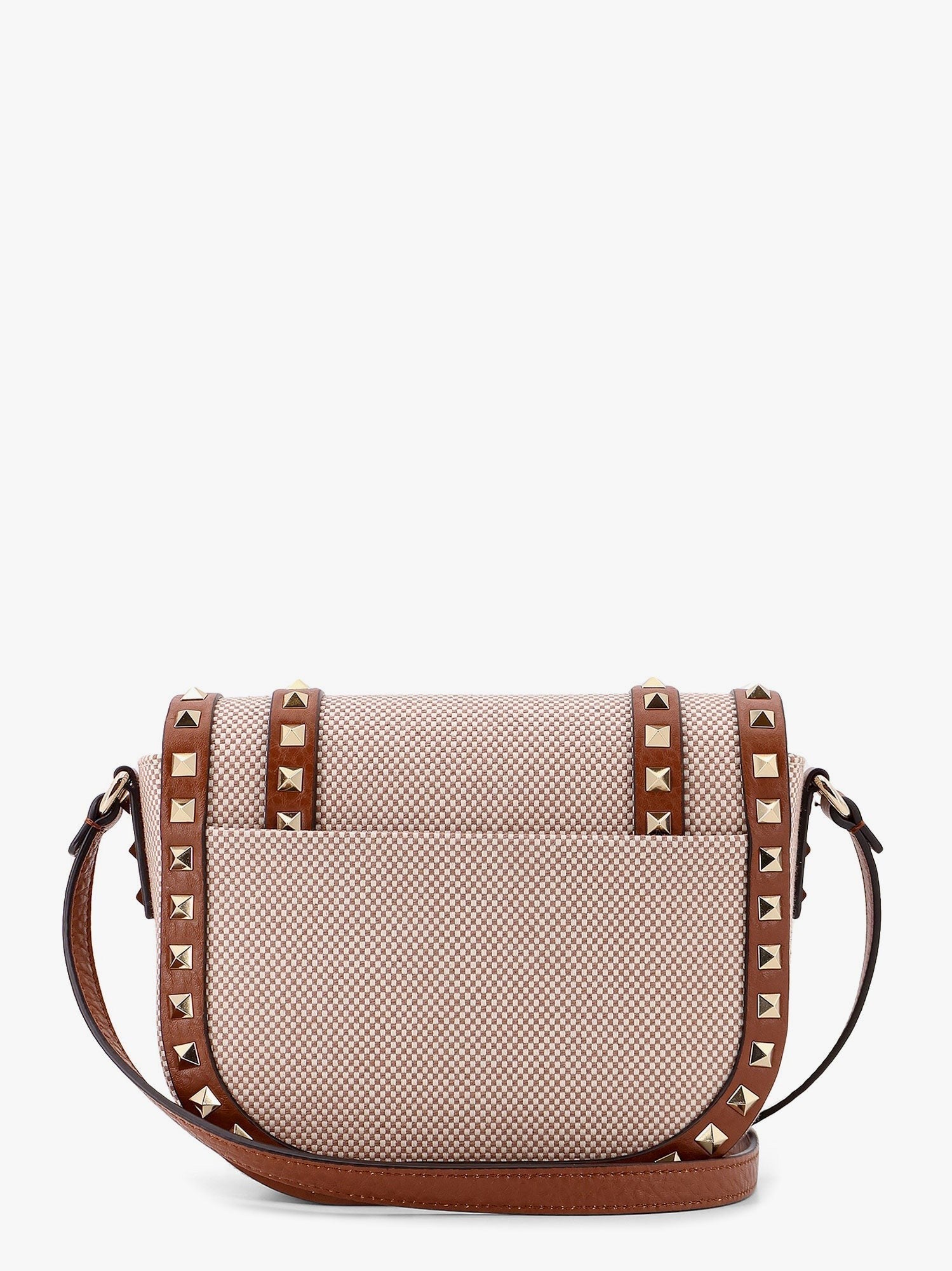 Valentino Garavani Messenger rockstud fabric and leather shoulder bag