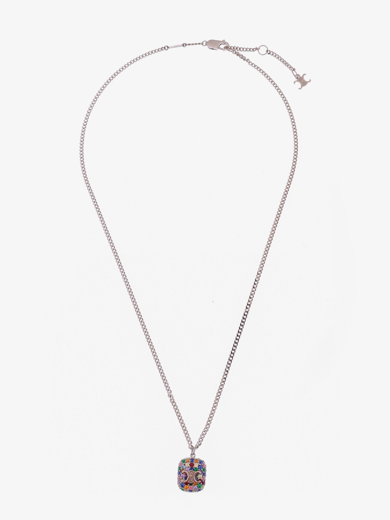 Collar de metal Celine con colgante multicolor