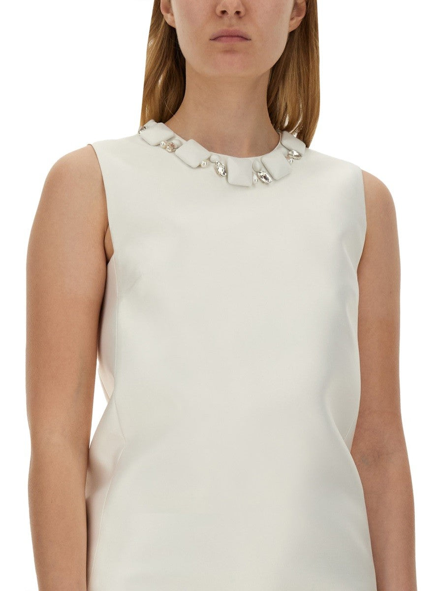 Versace VESTIDO MINI DUCHESSE CON CRISTALES