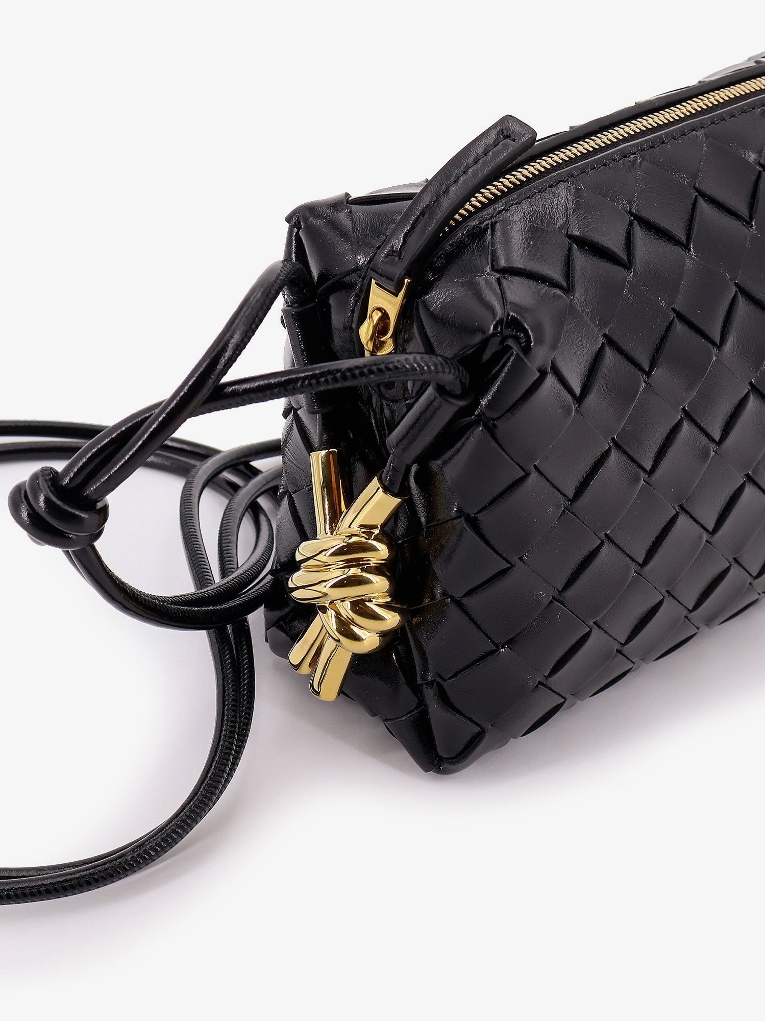 Bottega Veneta Mini Loop Metal Knot leather bag